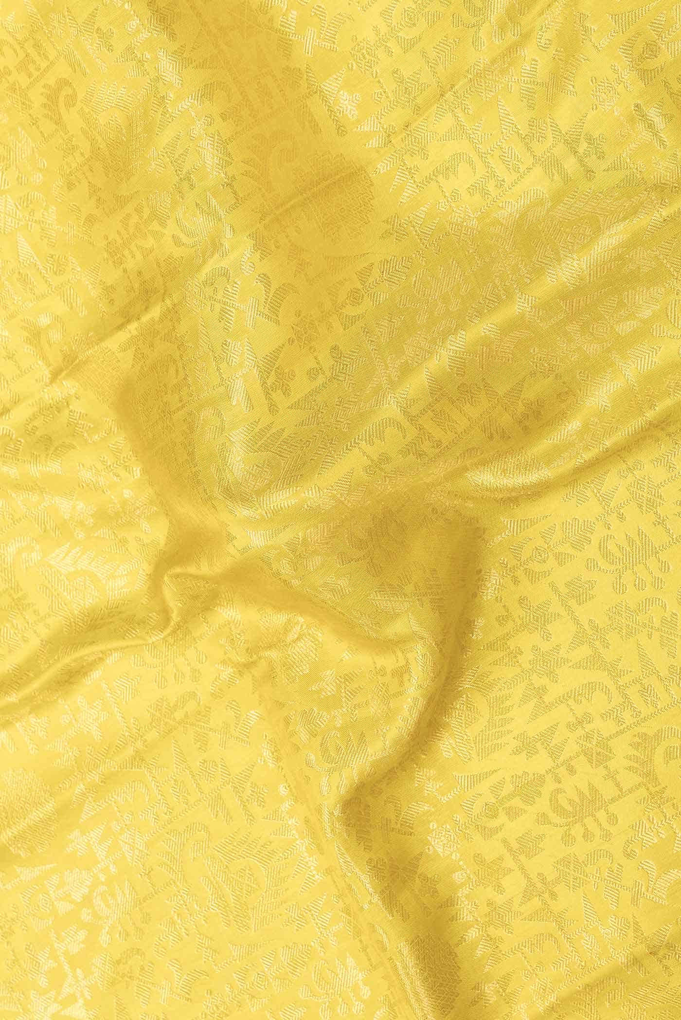 Yellow Dual Tone Kanchipuram Silk Saree