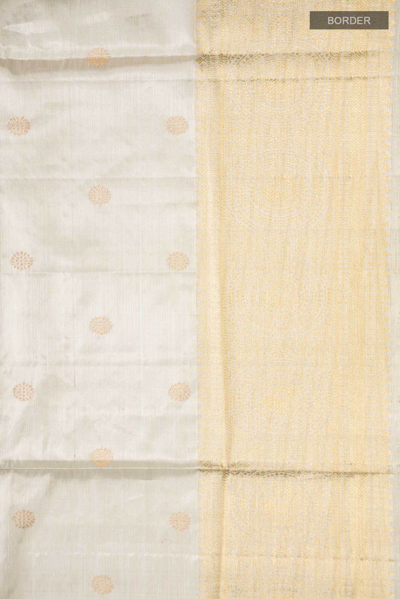 Silver Kanchipuram Tissue Silk Saree