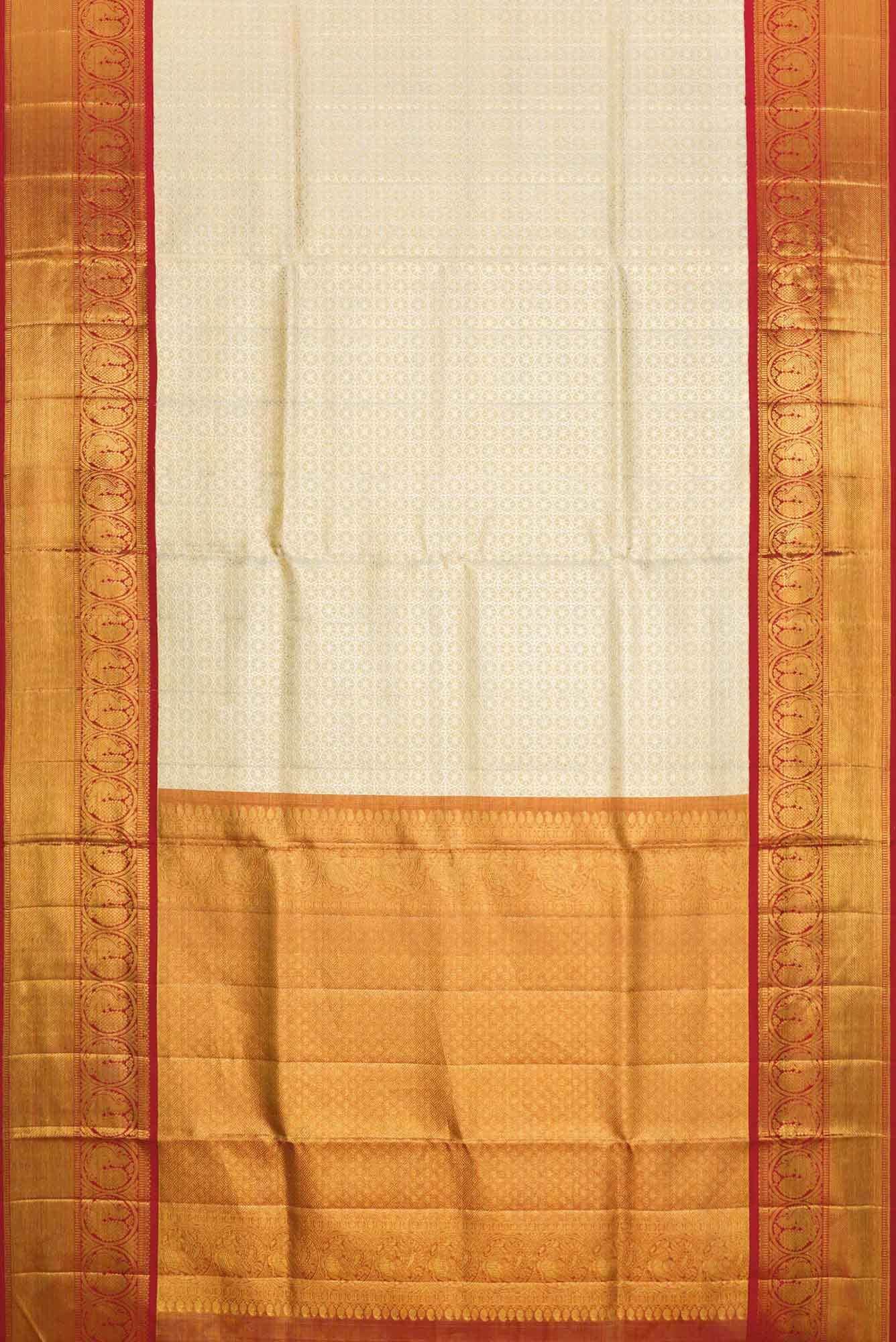 Sandal Dual Tone Kanchipuram Tissue Silk Saree