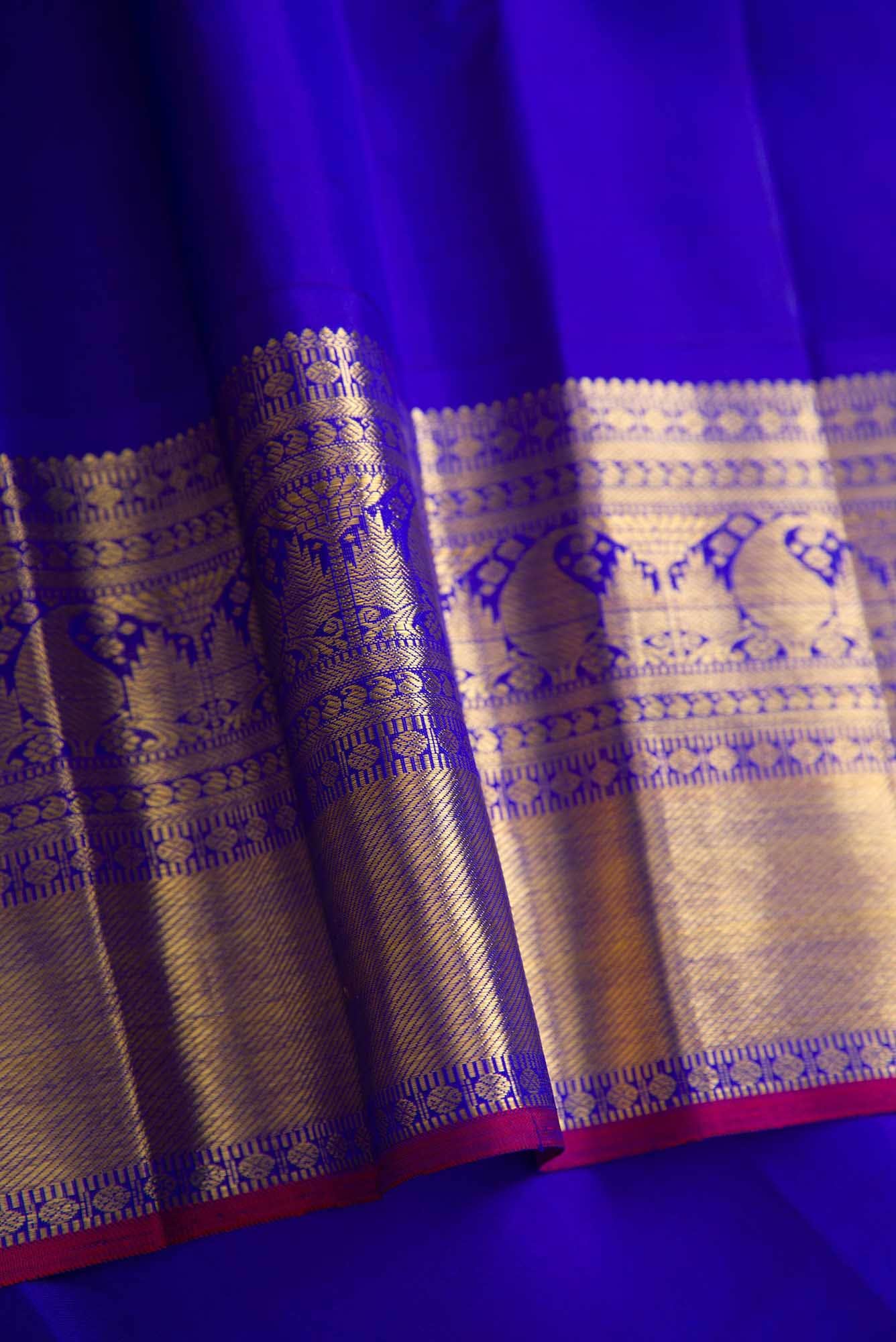 Pure Silk Pure Zari Pink Dual Tone Kanchipuram Saree