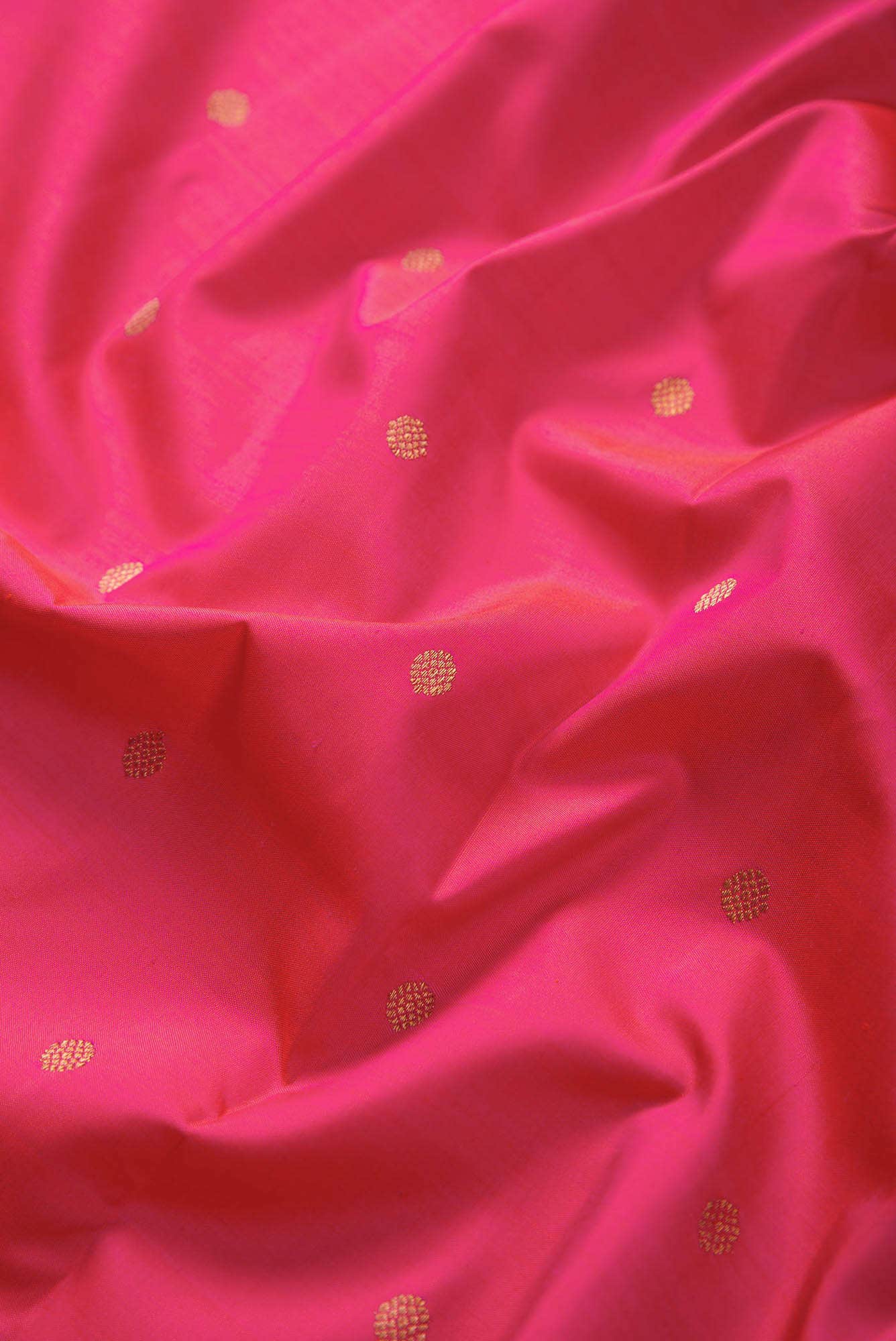 Pure Silk Pure Zari Pink Dual Tone Kanchipuram Saree
