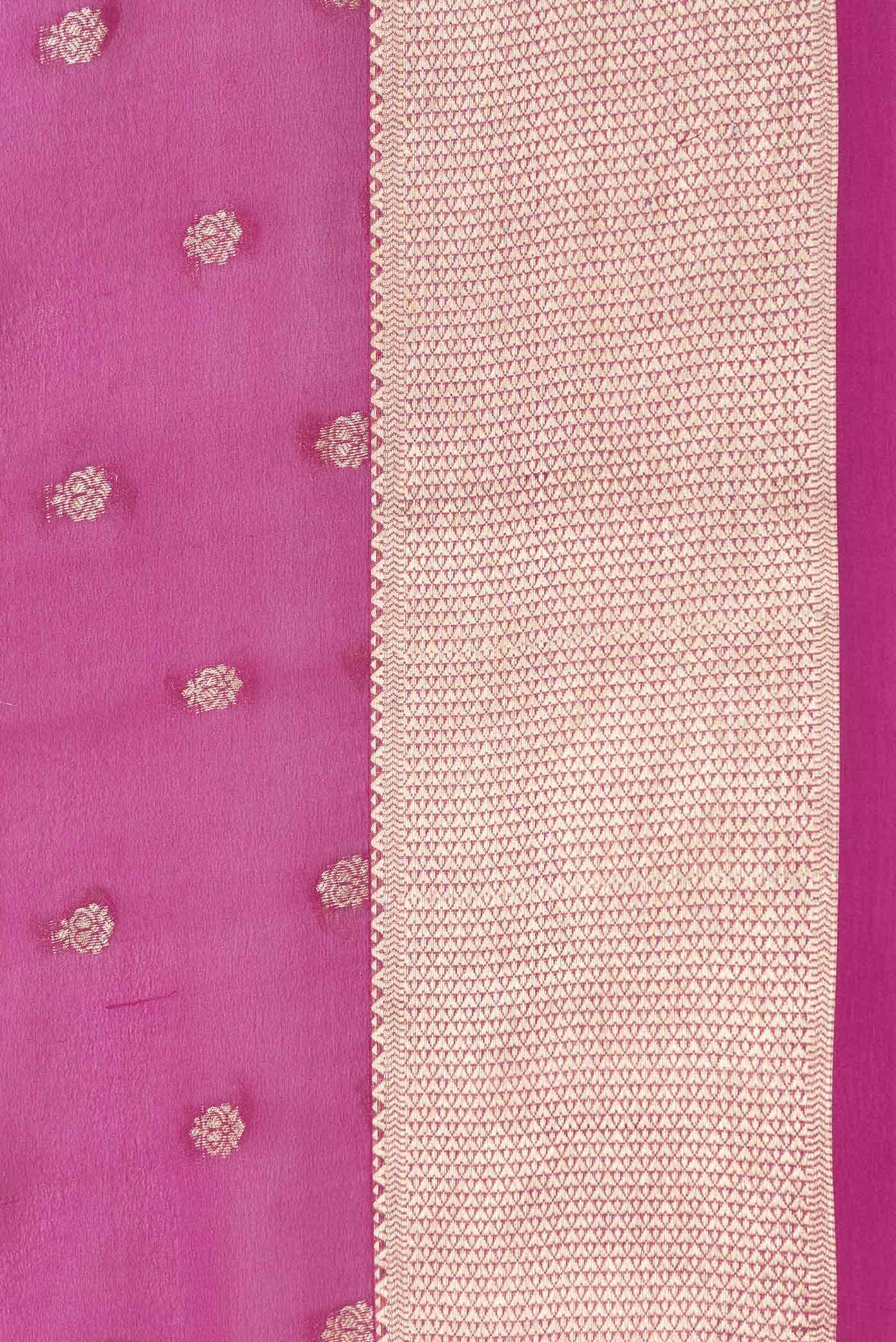 Pink Dual Tone Mysore Georgette Saree