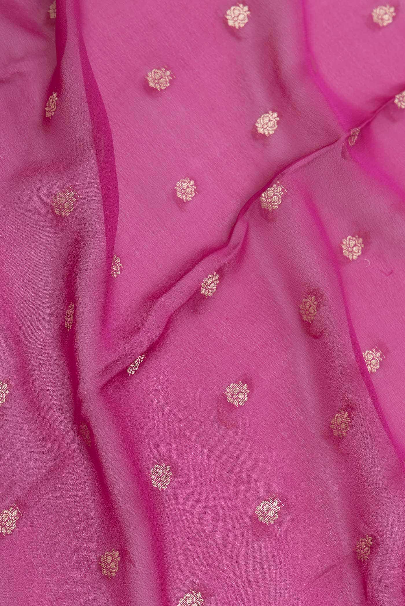 Pink Dual Tone Mysore Georgette Saree