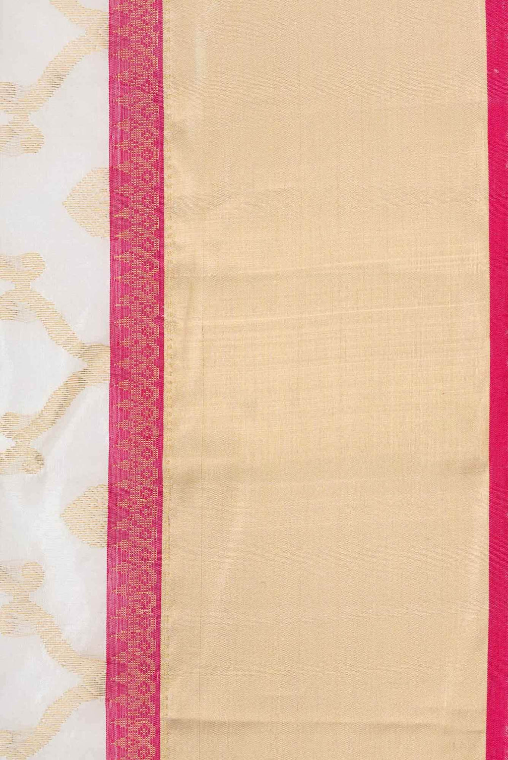 Off White Dual Tone Chanderi Silk Saree