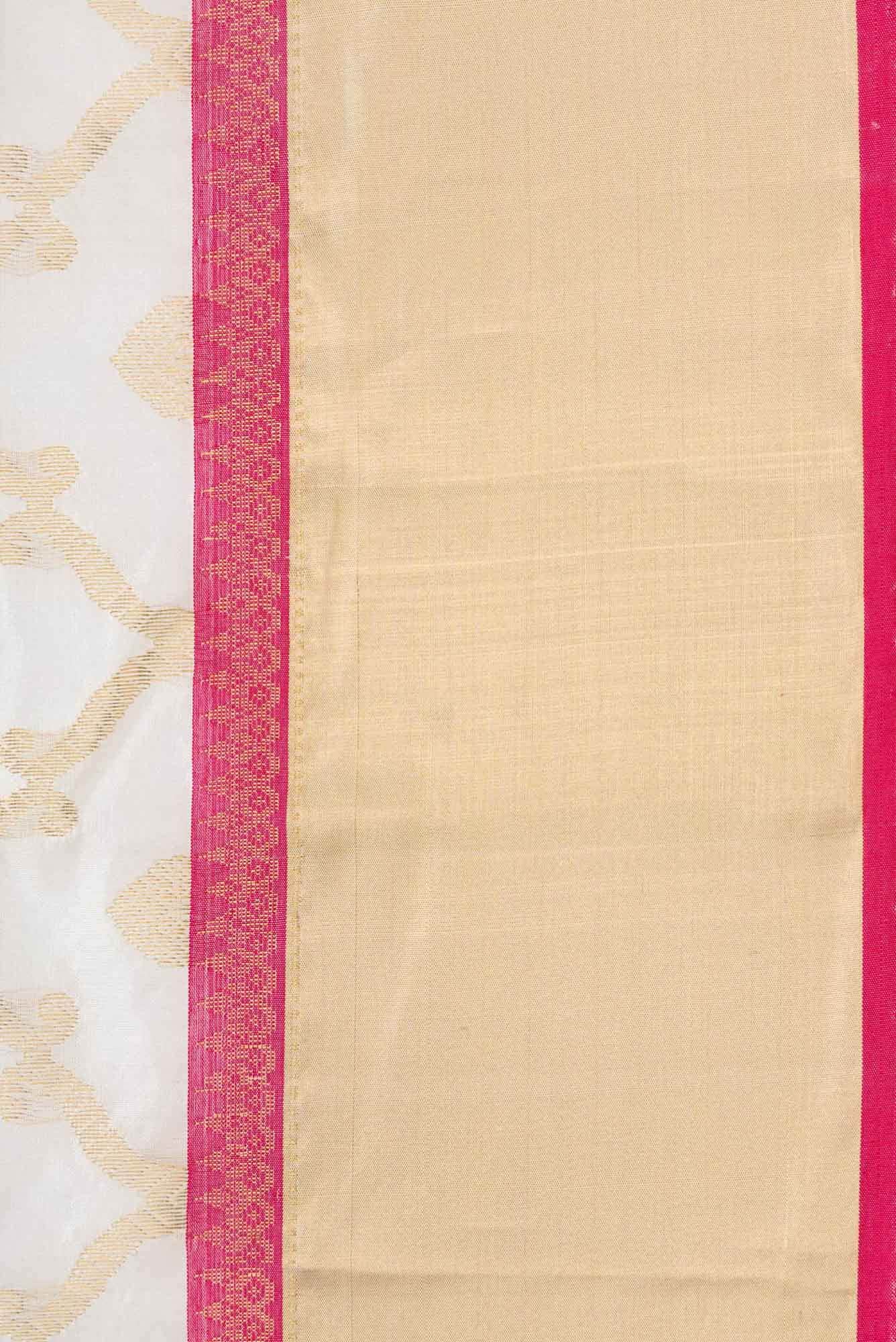 Off White Dual Tone Chanderi Silk Saree