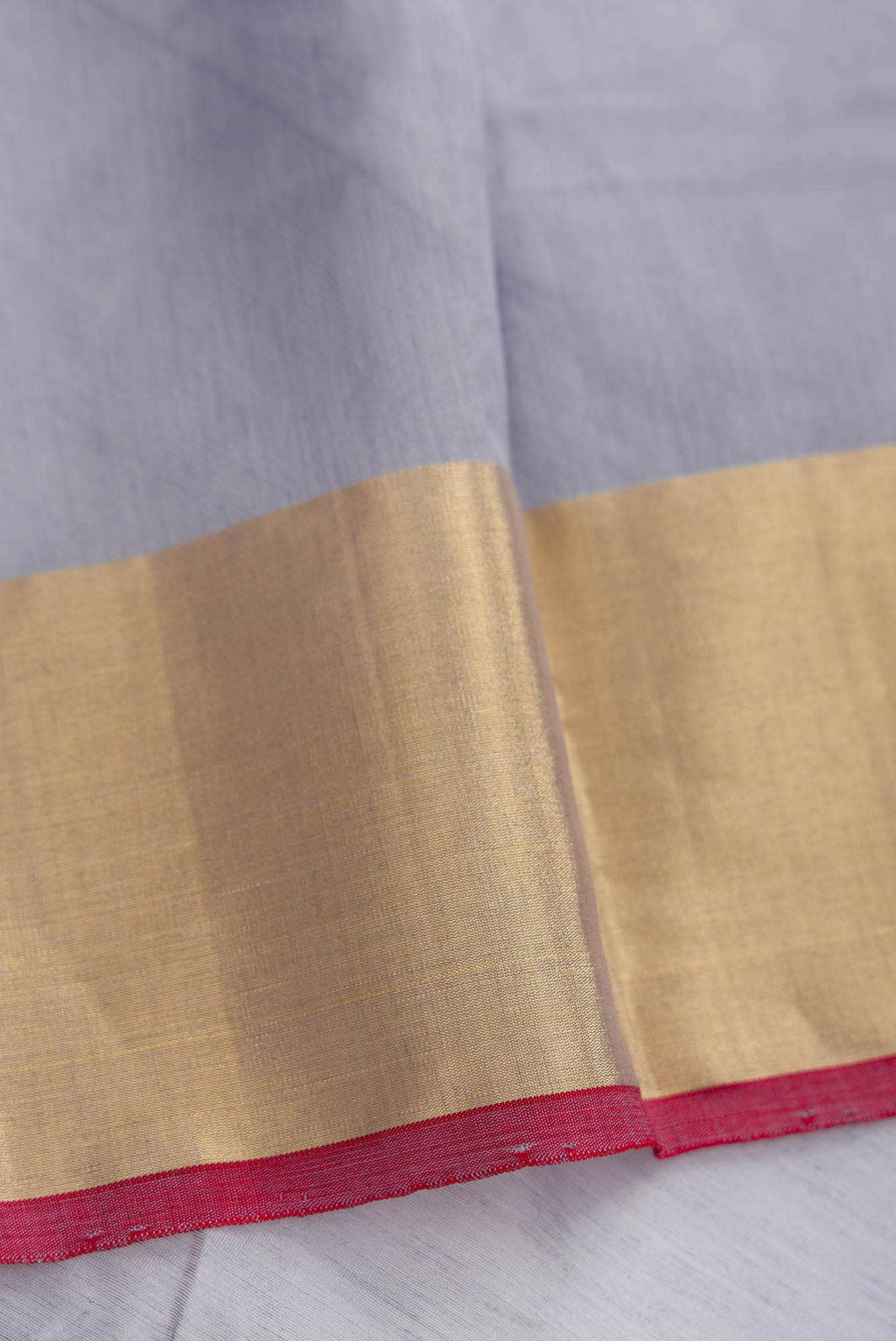 Grey Dual Tone Chanderi Silk Saree