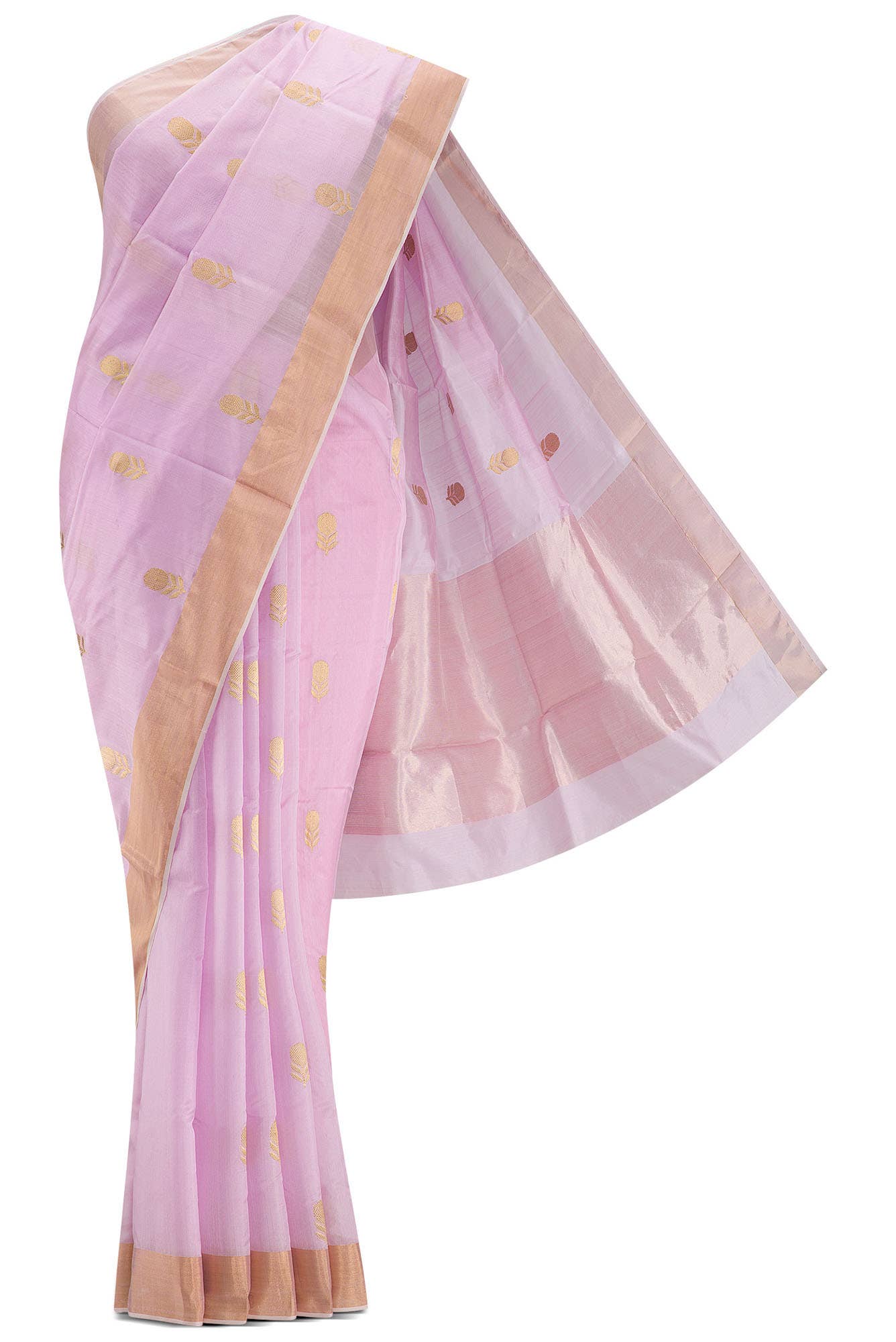 Lavender Dual Tone Chanderi Silk Saree