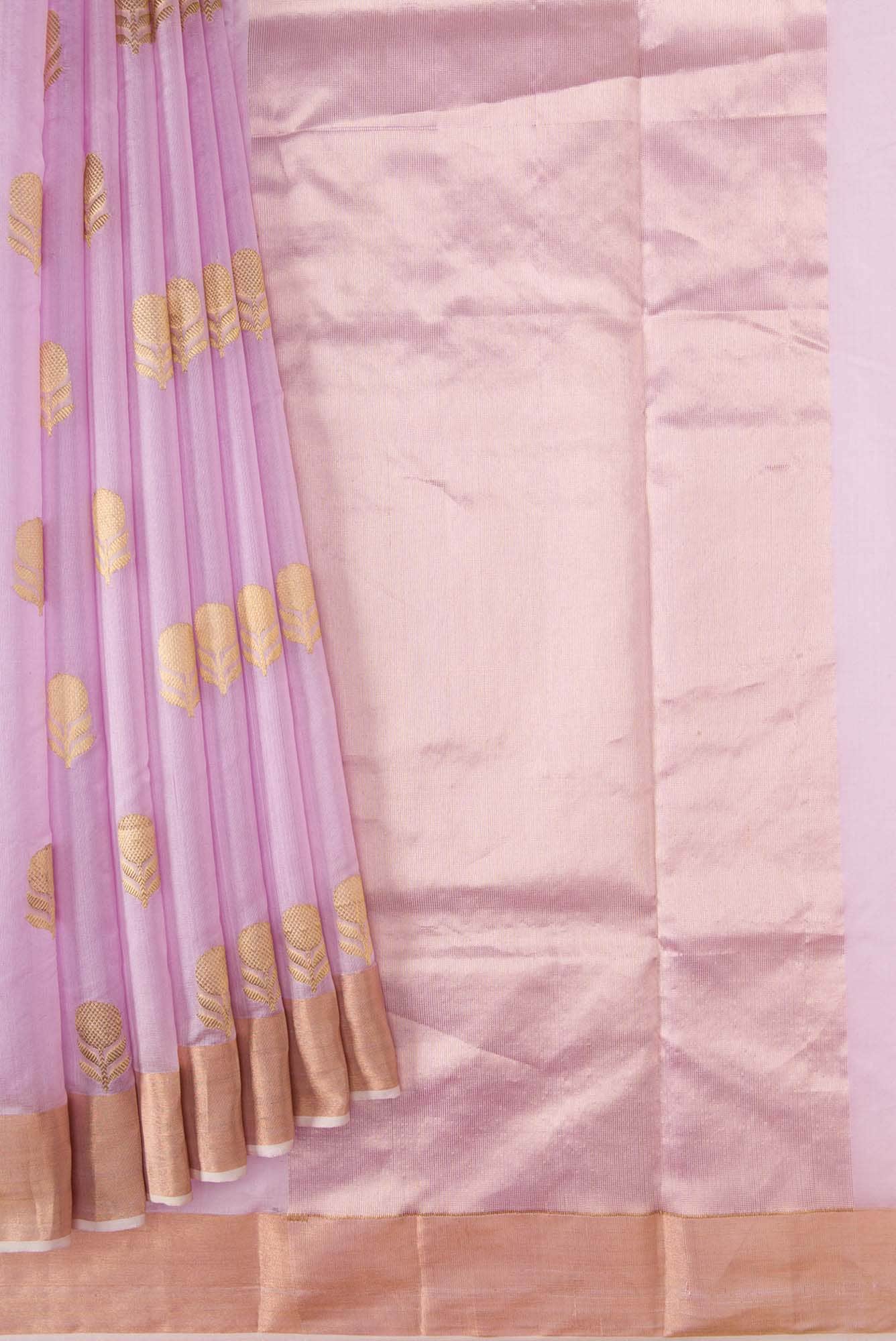 Lavender Dual Tone Chanderi Silk Saree