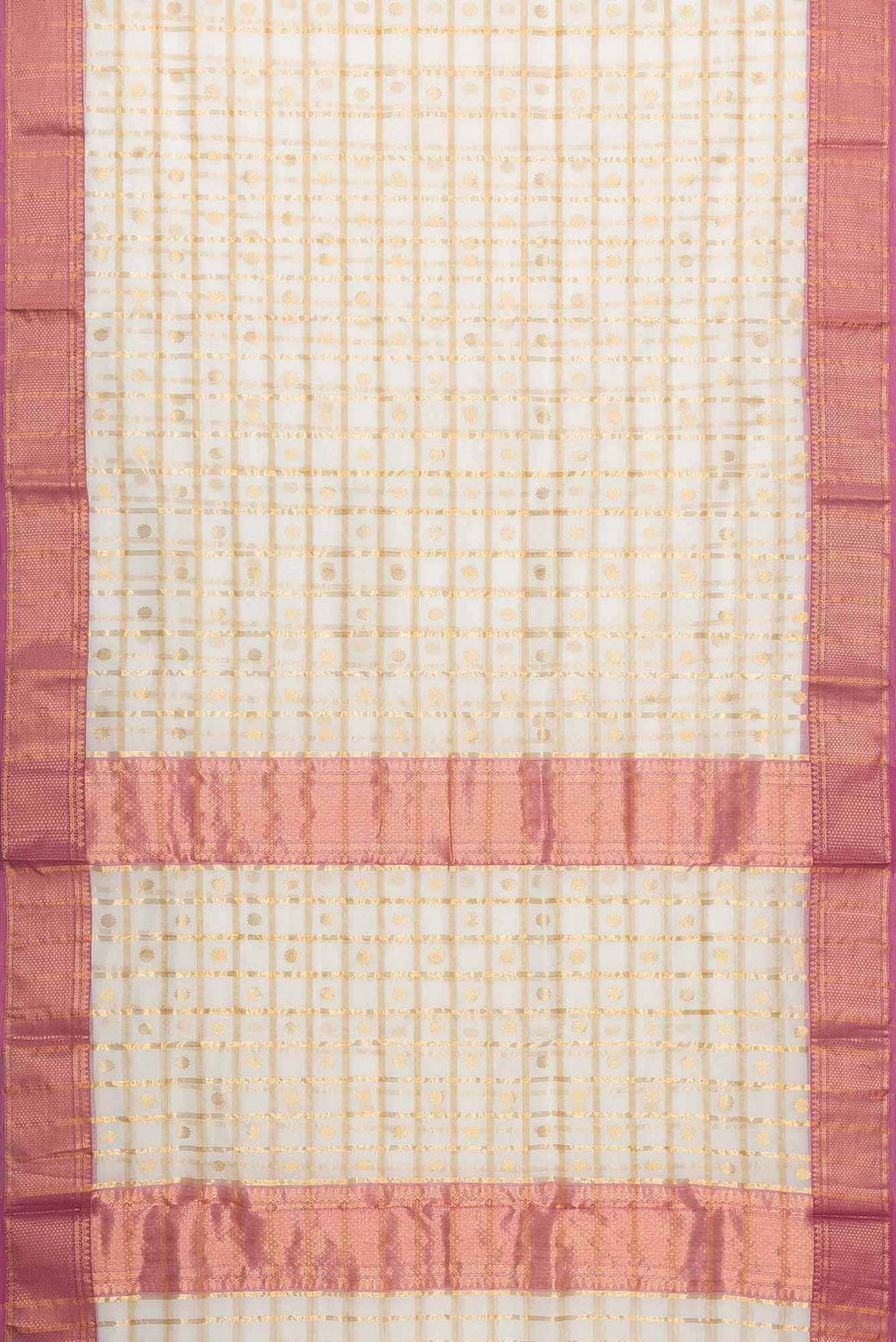 Off White Dual Tone Chanderi Silk Saree