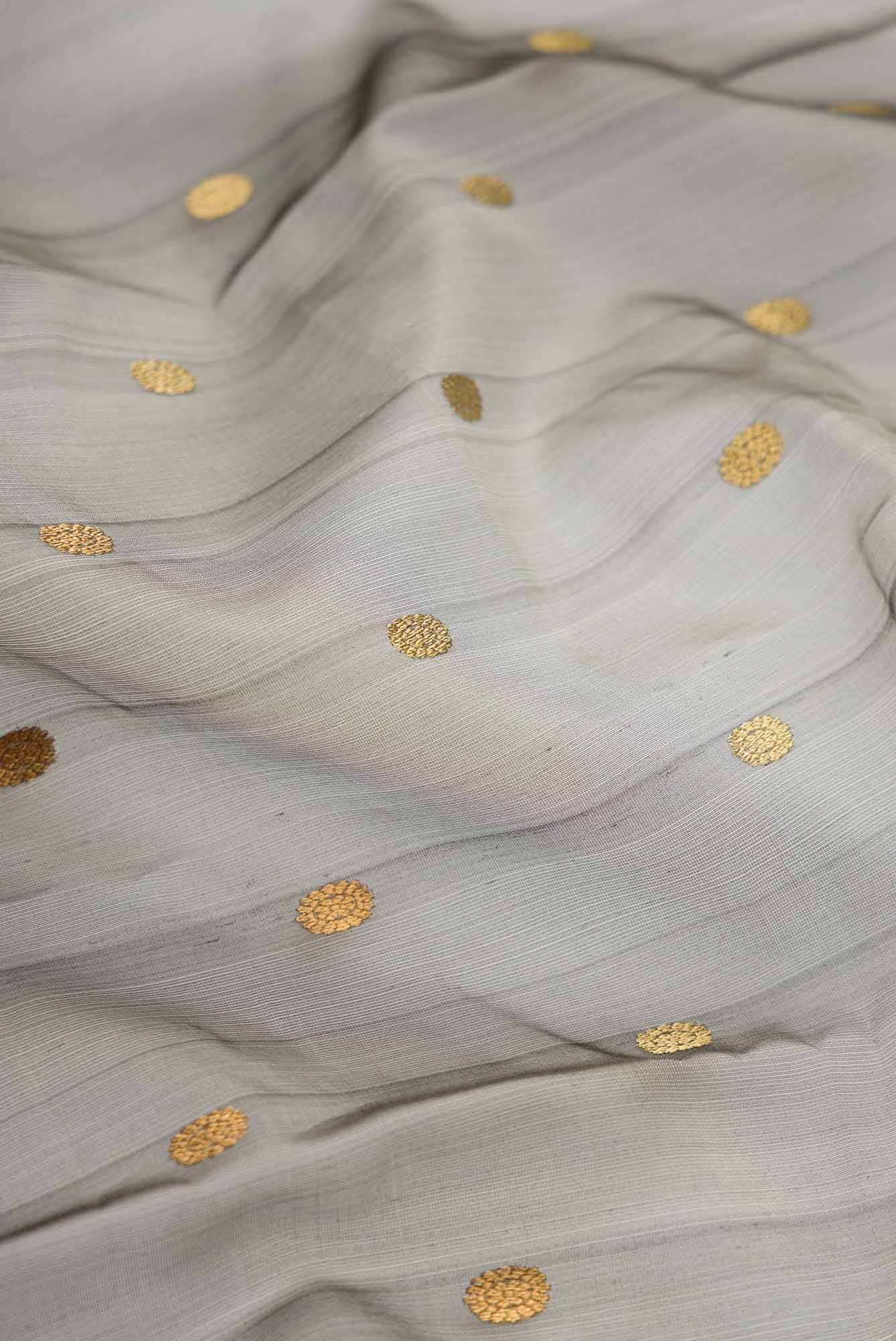 Grey Dual Tone Chanderi Silk Saree