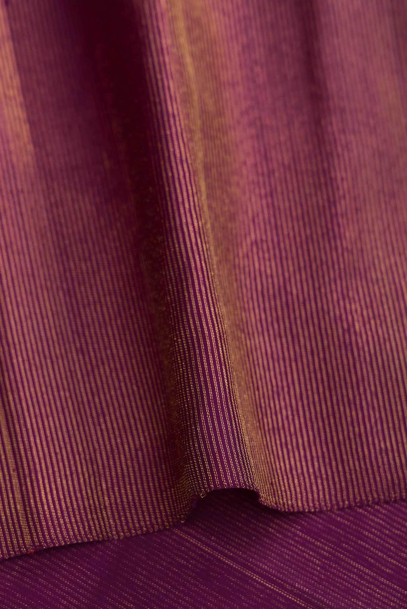 Magenta Dual Tone Kanchipuram Tissue Silk Saree