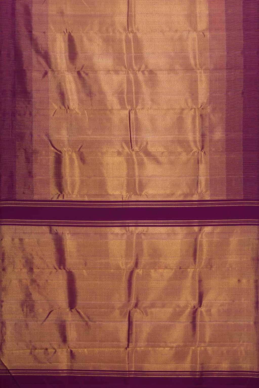 Magenta Dual Tone Kanchipuram Tissue Silk Saree