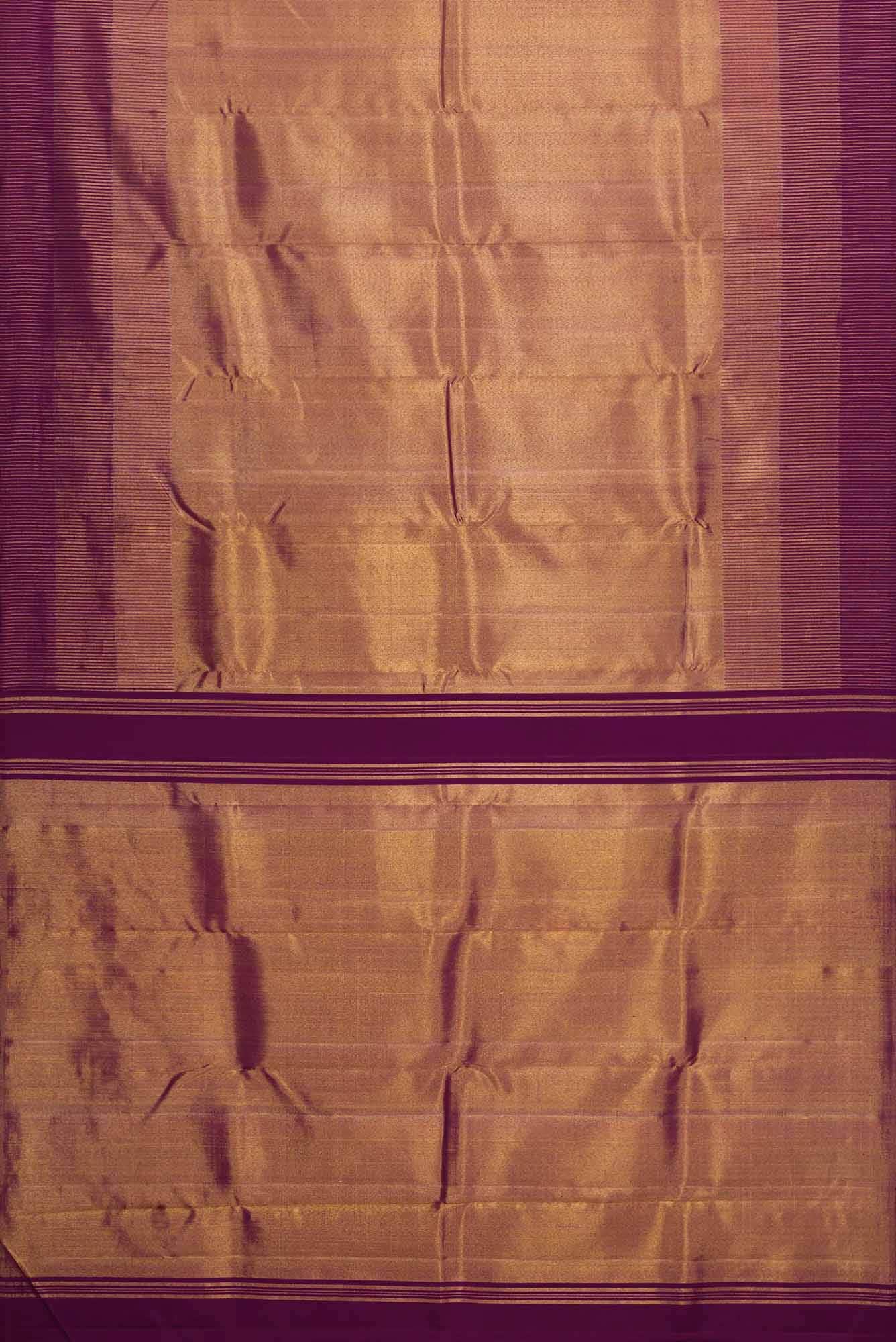Magenta Dual Tone Kanchipuram Tissue Silk Saree