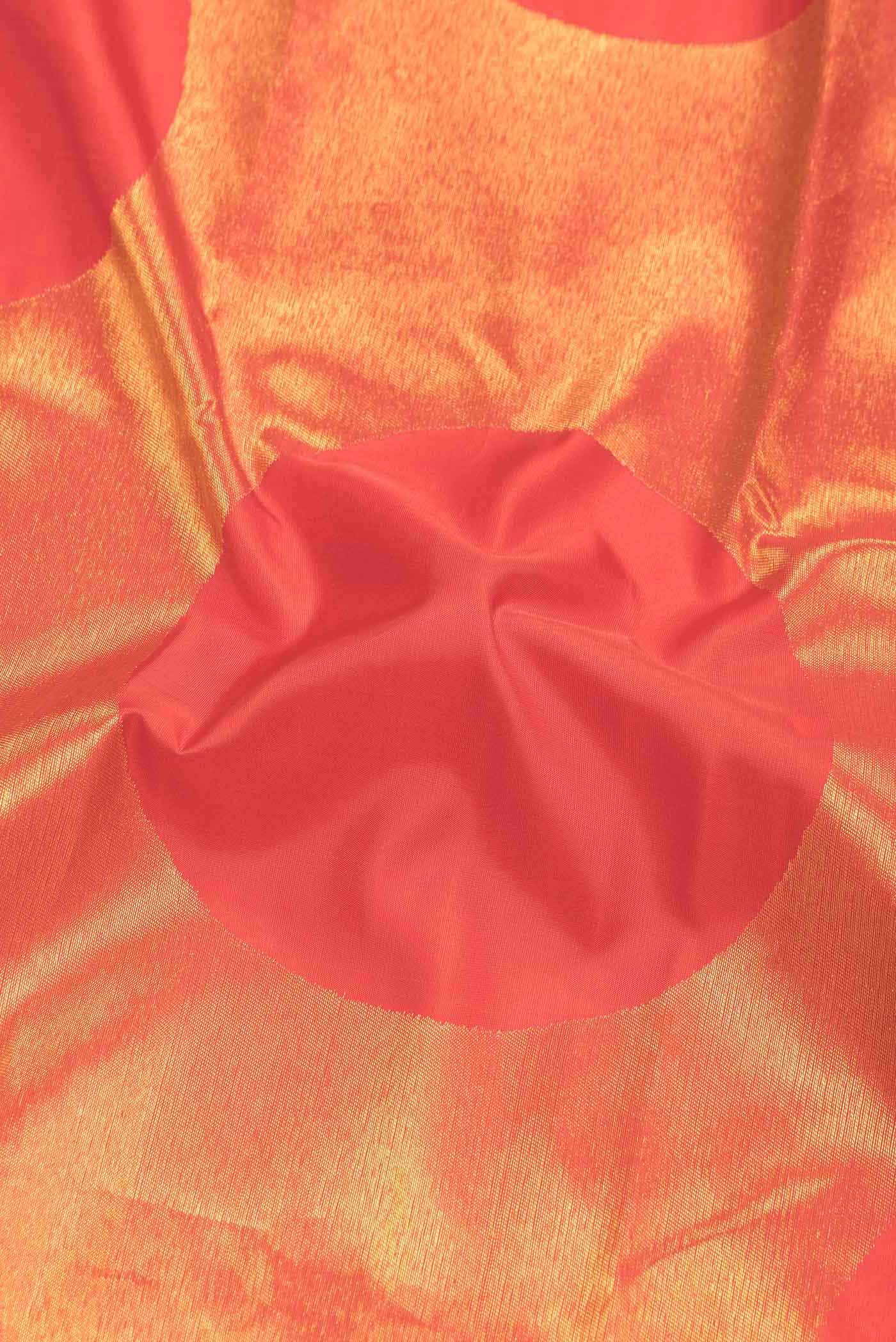 Red Dual Tone Kanchipuram Silk Saree