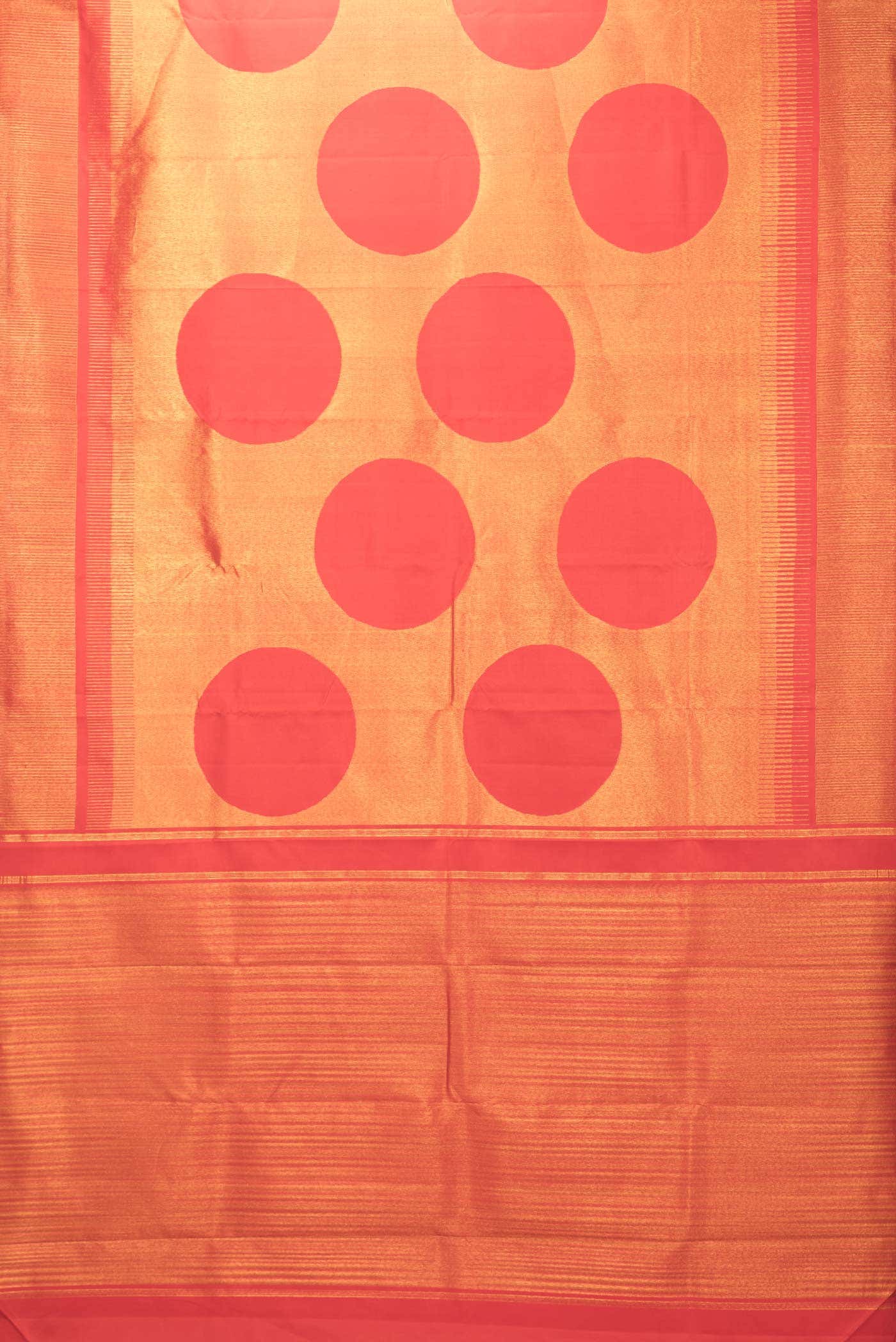 Red Dual Tone Kanchipuram Silk Saree