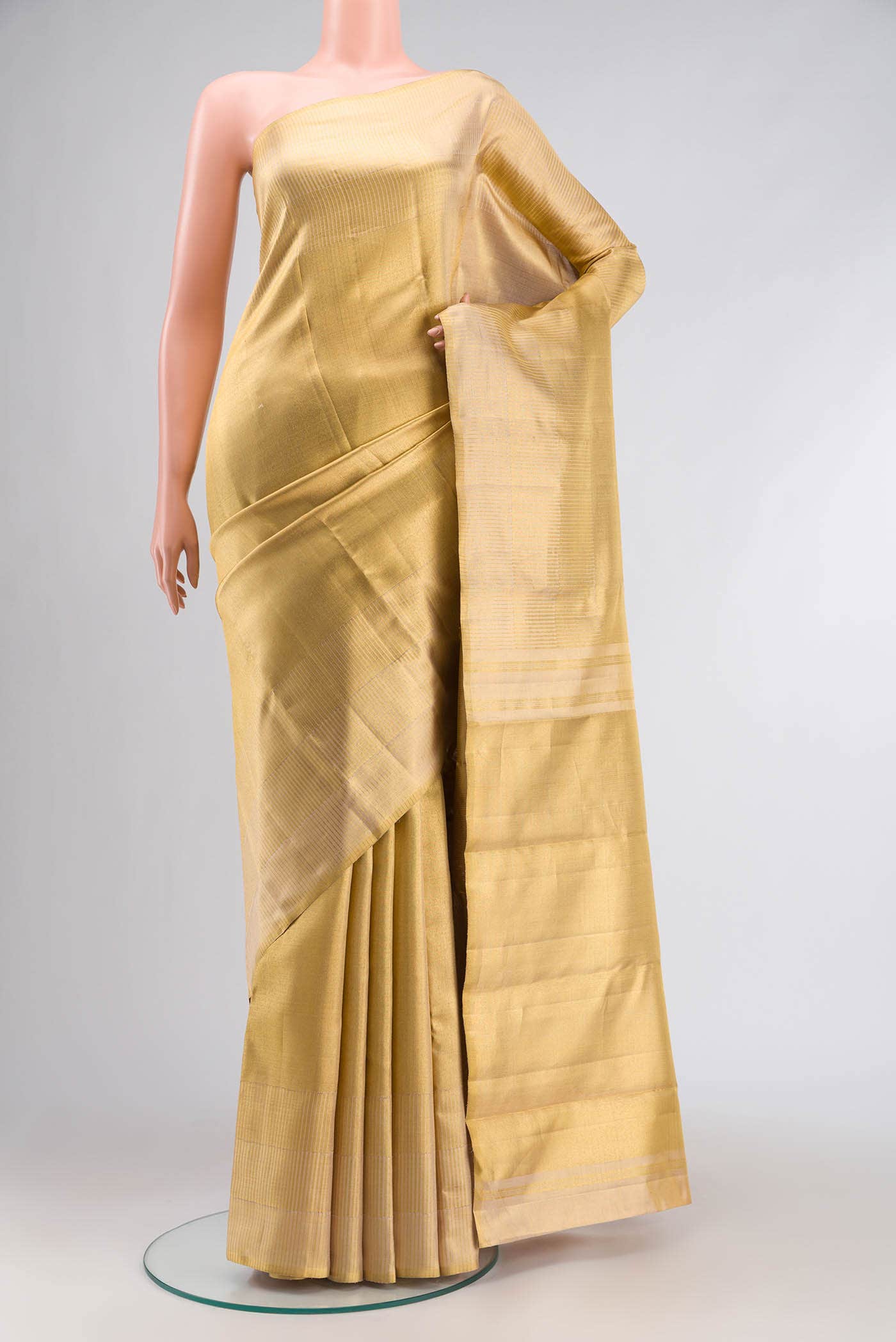 Golden Kanchipuram Tissue Silk Saree