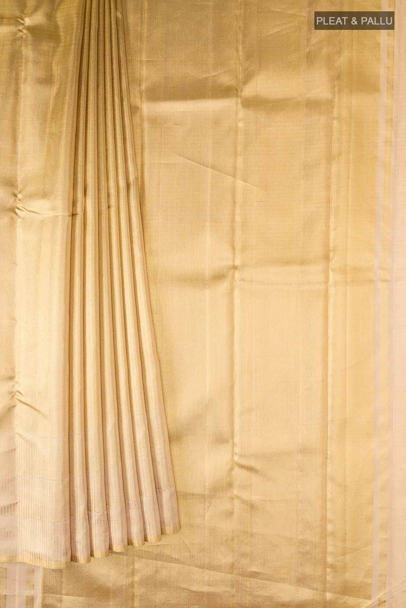 Golden Kanchipuram Tissue Silk Saree