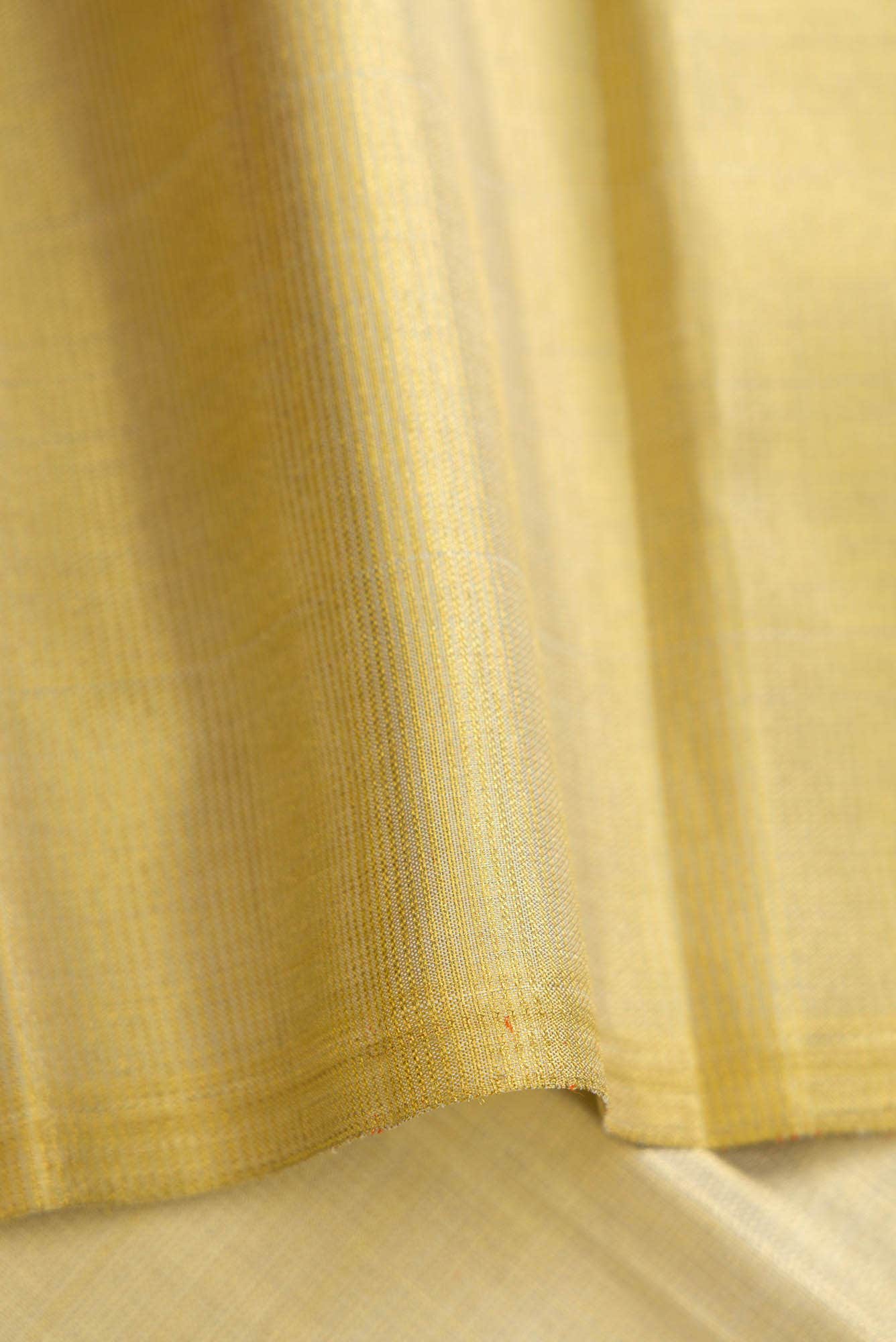Gold Dual Tone Kanchipuram Tissue Silk Saree