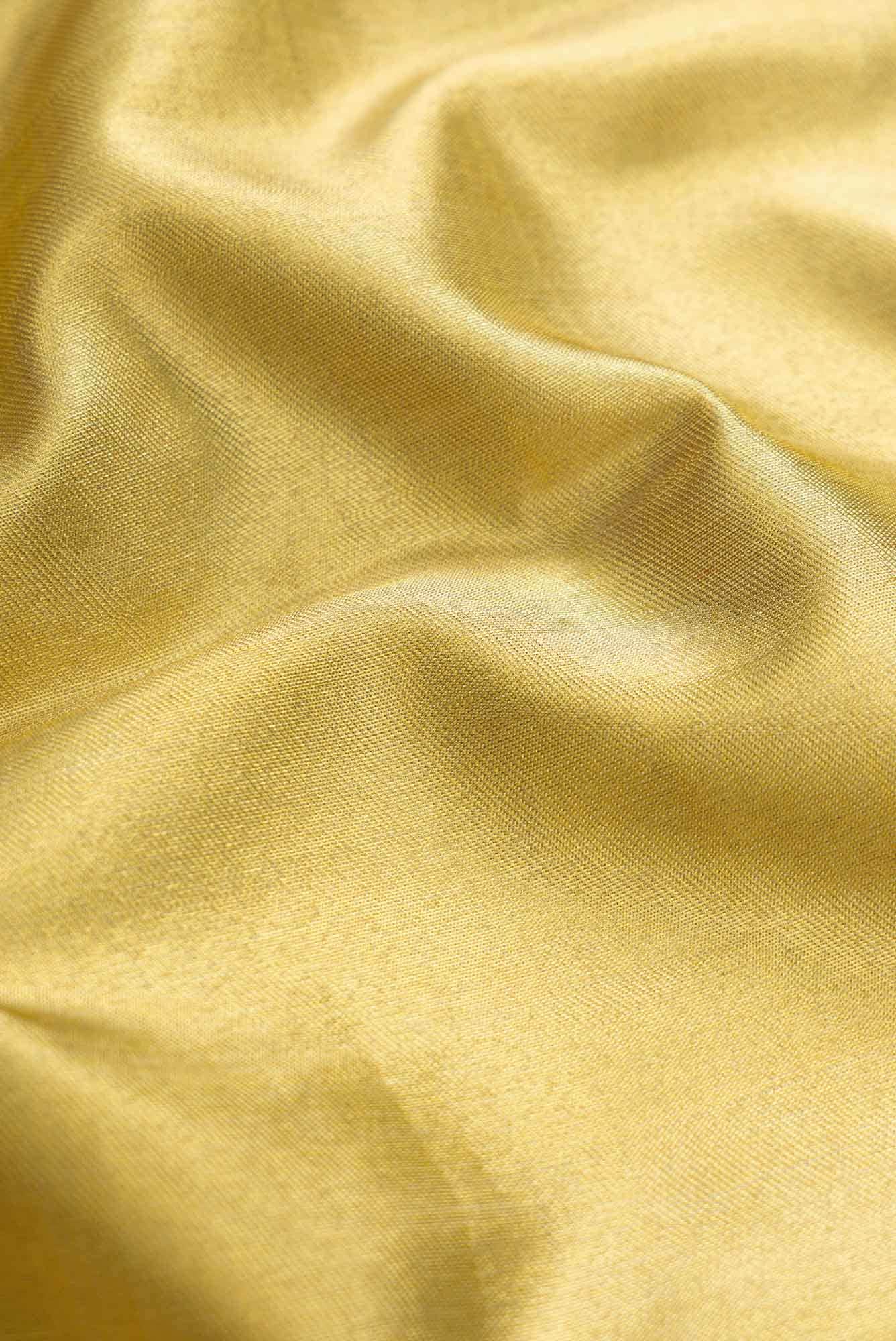 Gold Dual Tone Kanchipuram Tissue Silk Saree