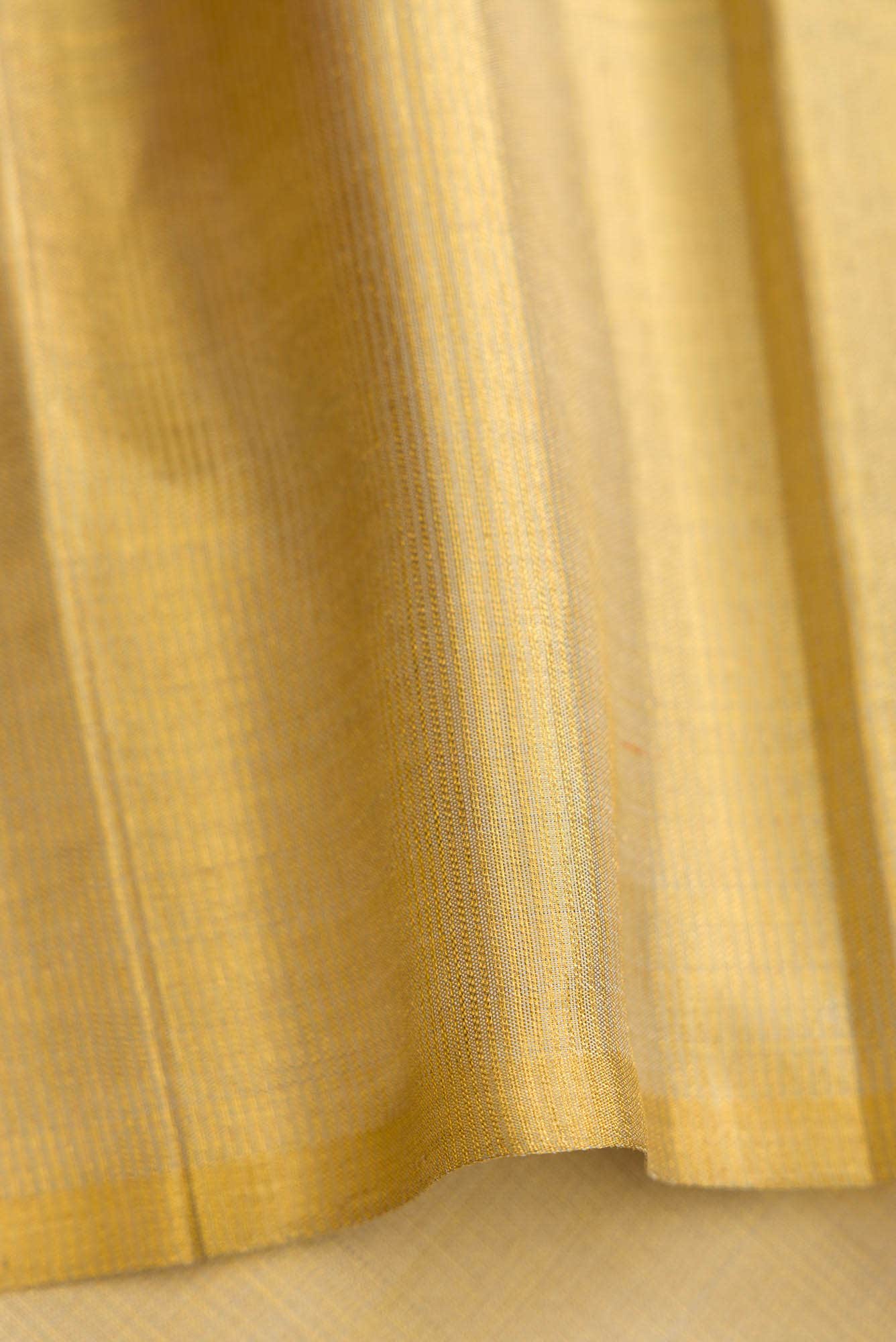 Gold Dual Tone Kanchipuram Tissue Silk Saree