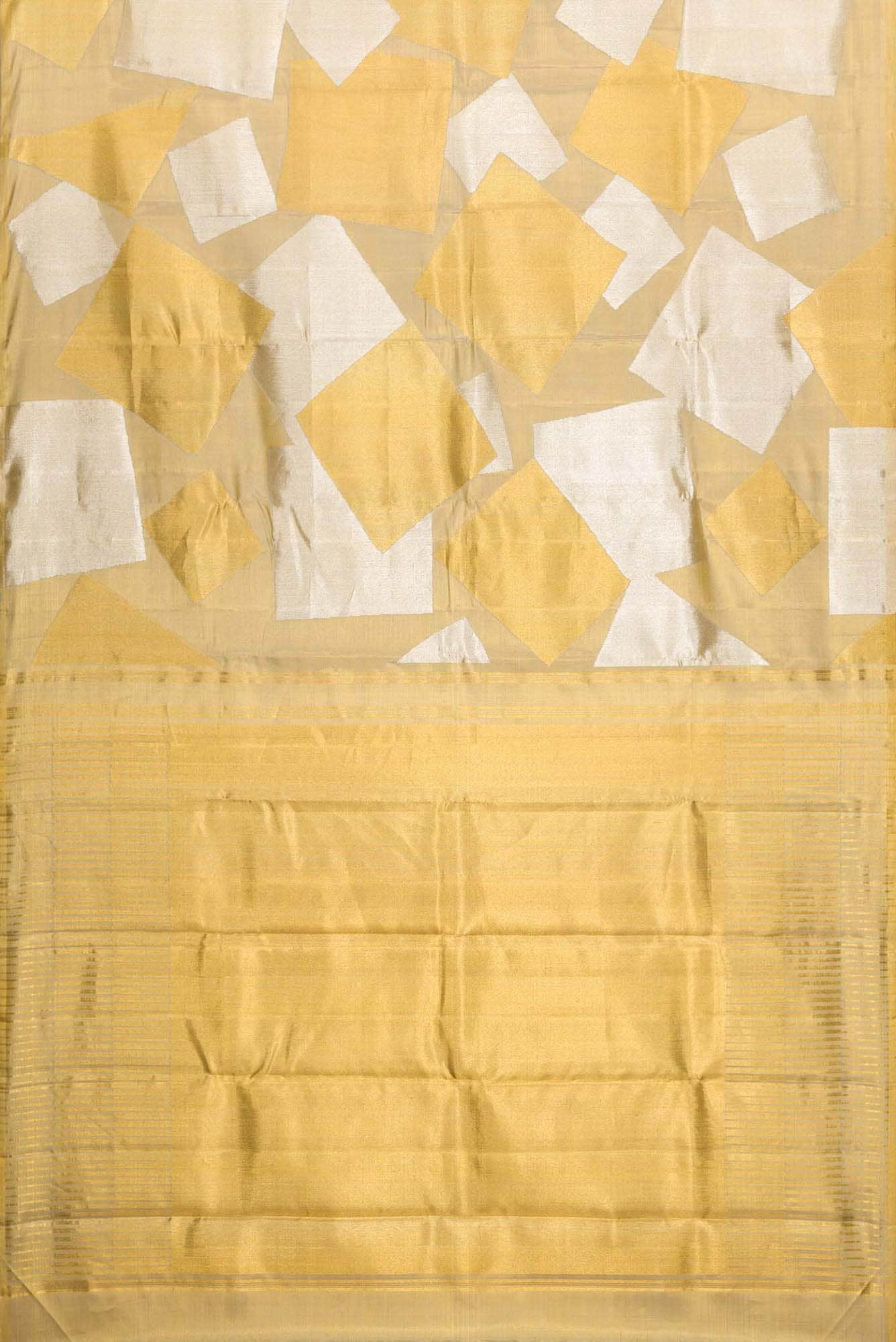 Gold Dual Tone Kanchipuram Tissue Silk Saree