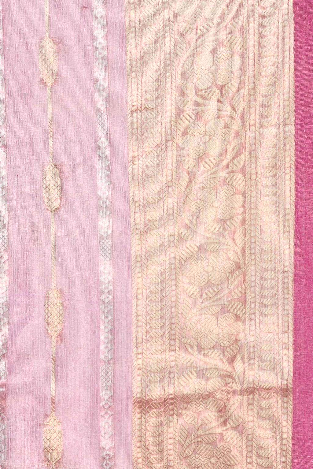 Dark Pink Dual Tone Organza Silk Saree