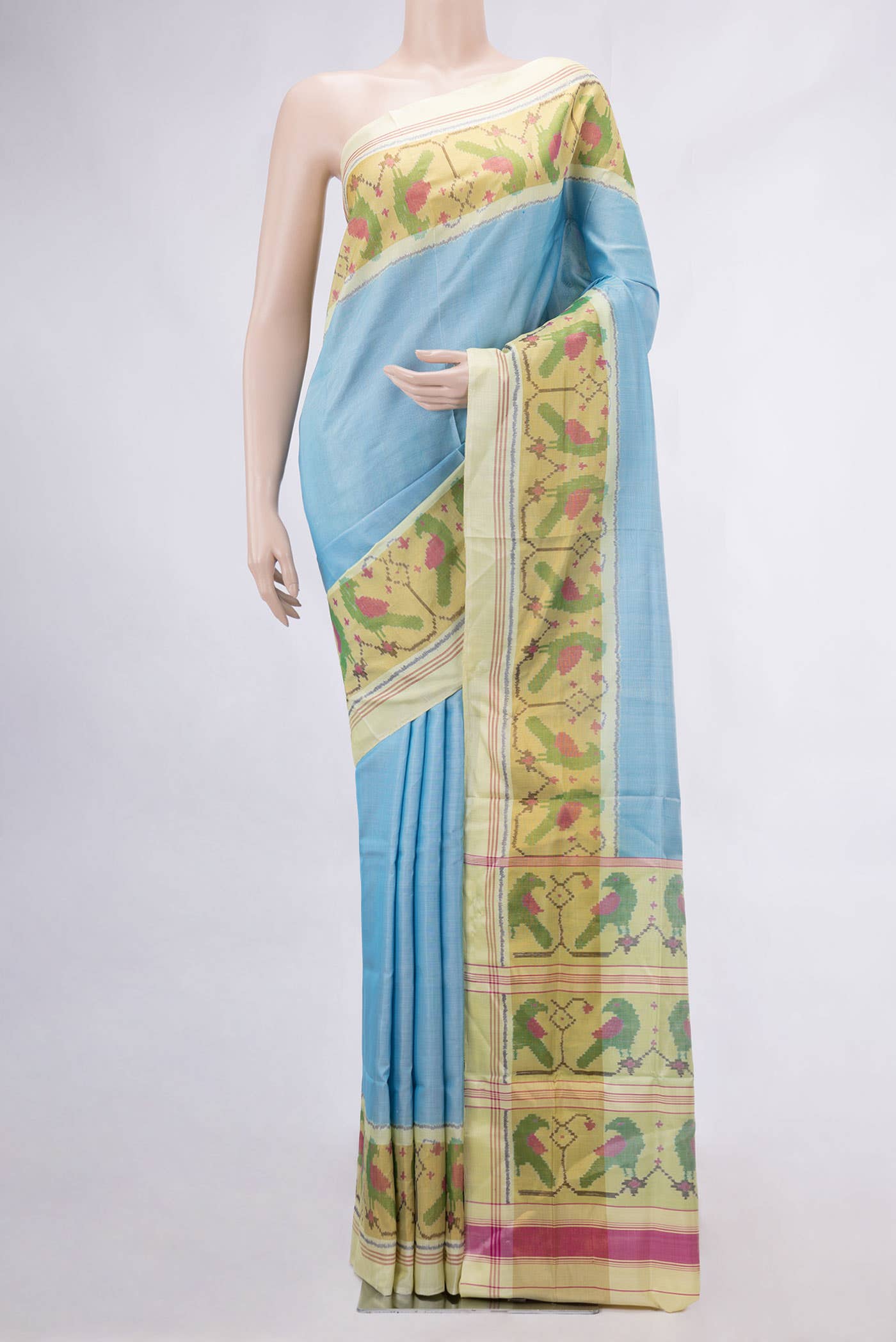 Blue Rajkot Patola Silk Saree