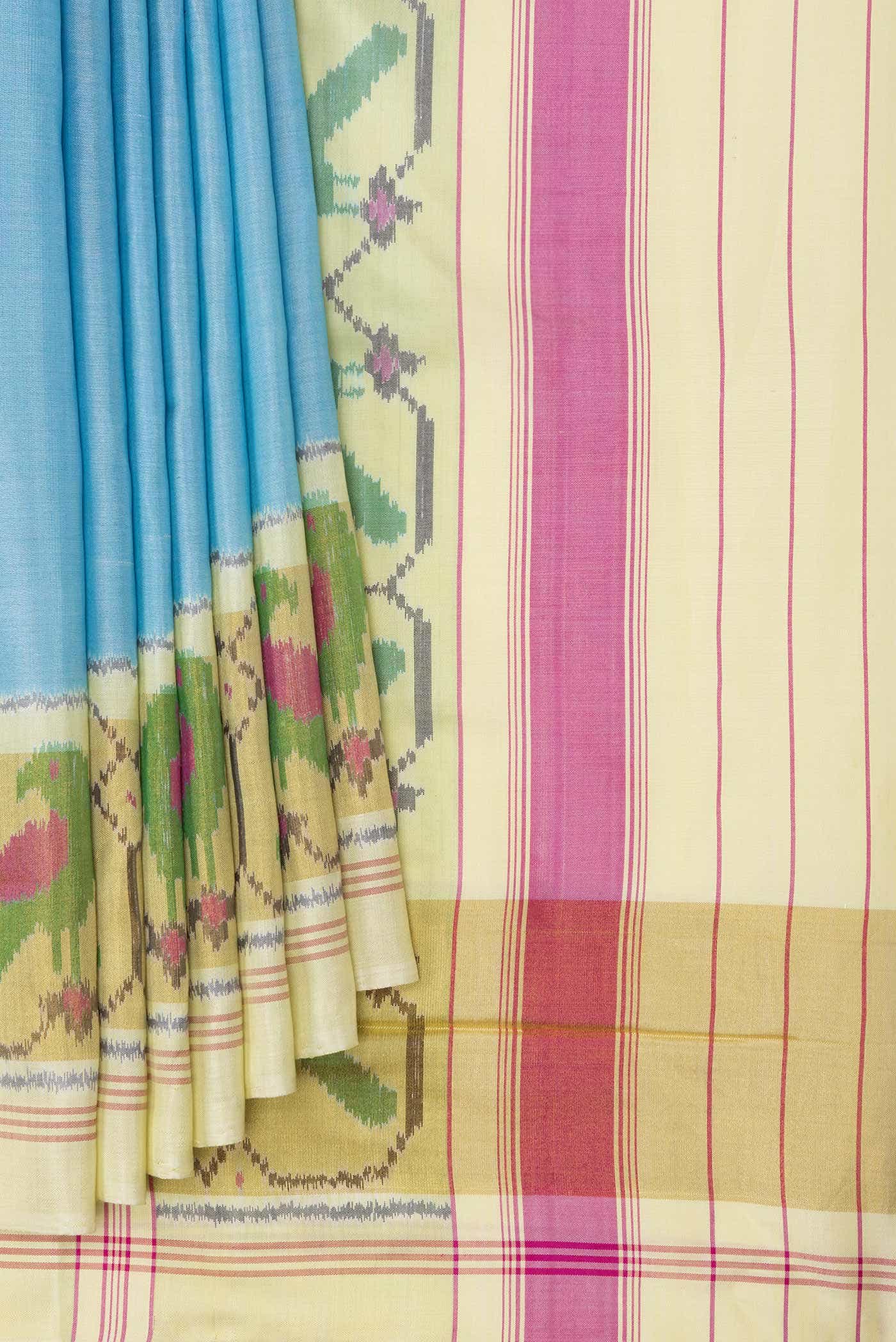 Blue Rajkot Patola Silk Saree
