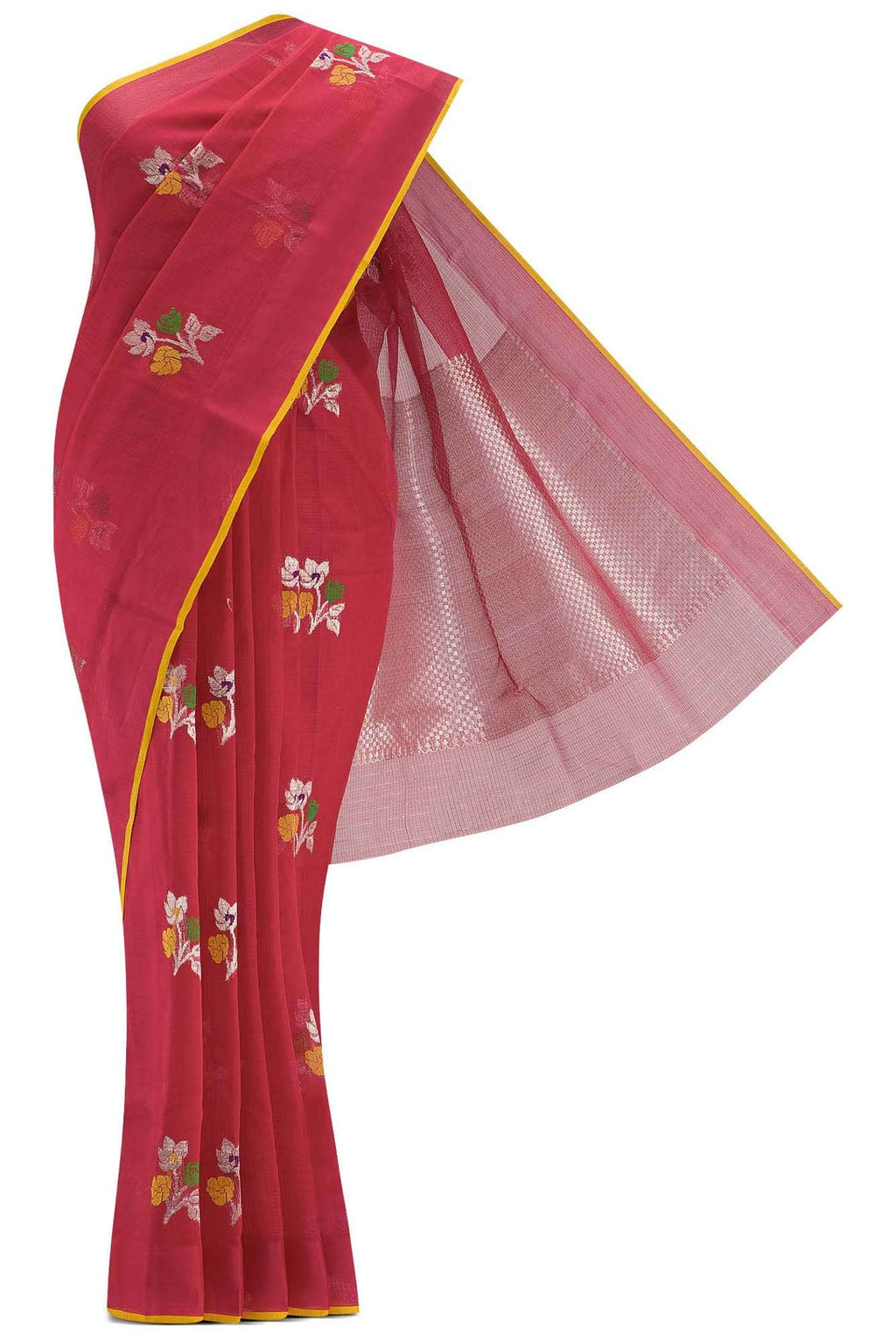 Maroon Dual Tone Kota Silk Saree