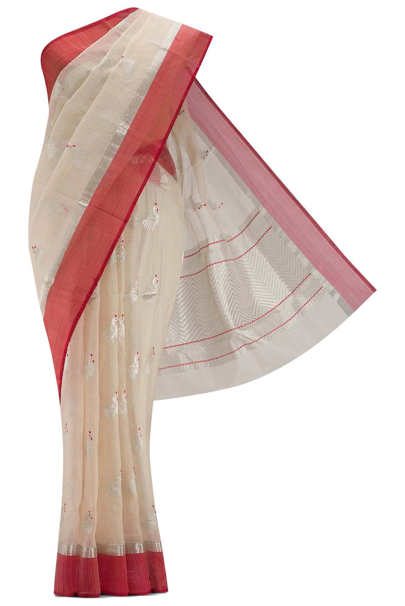 Beige Dual Tone Kota Silk Saree