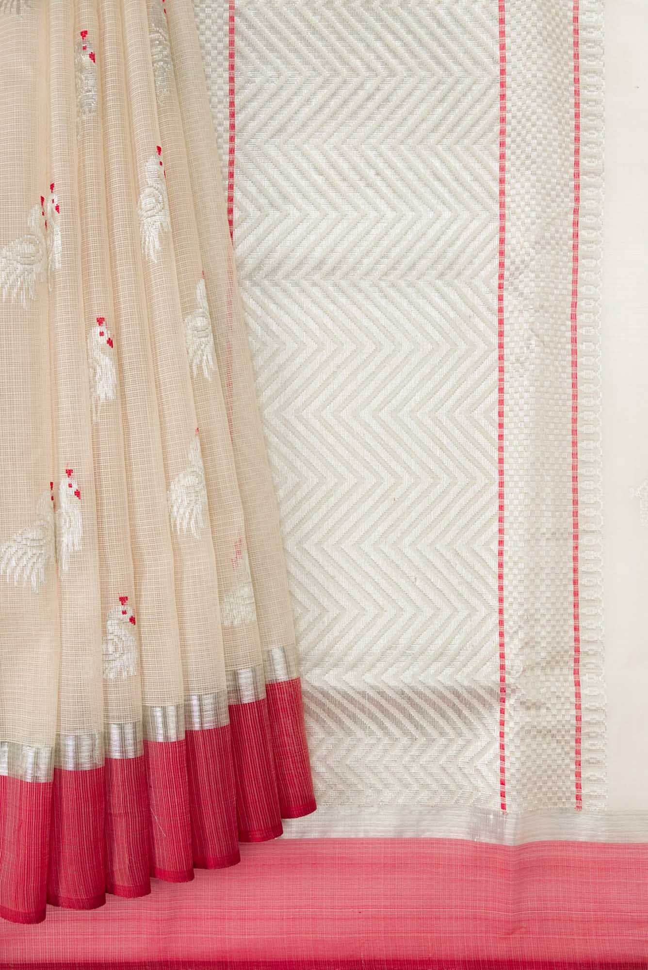 Beige Dual Tone Kota Silk Saree
