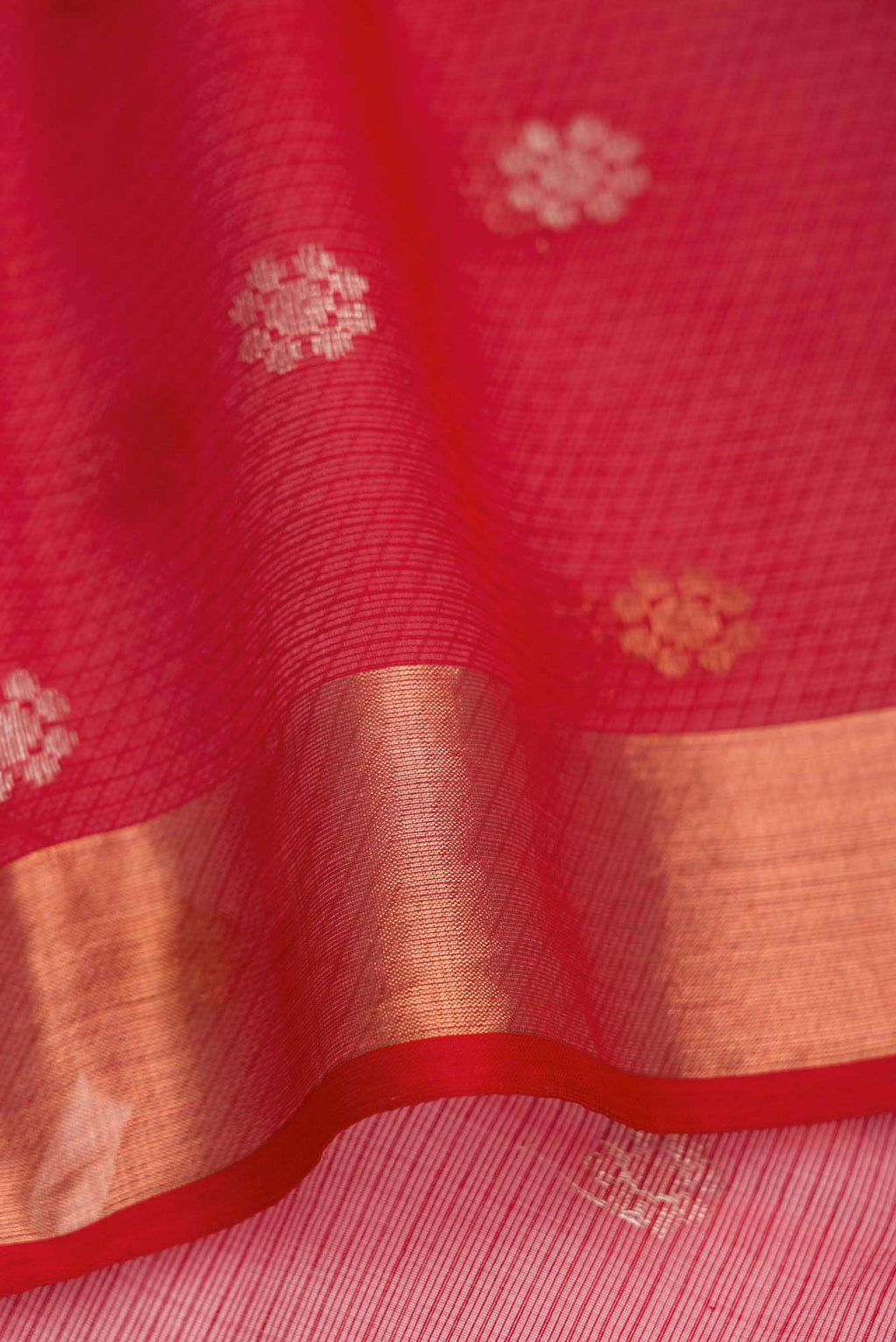 Red Dual Tone Kota Silk Saree