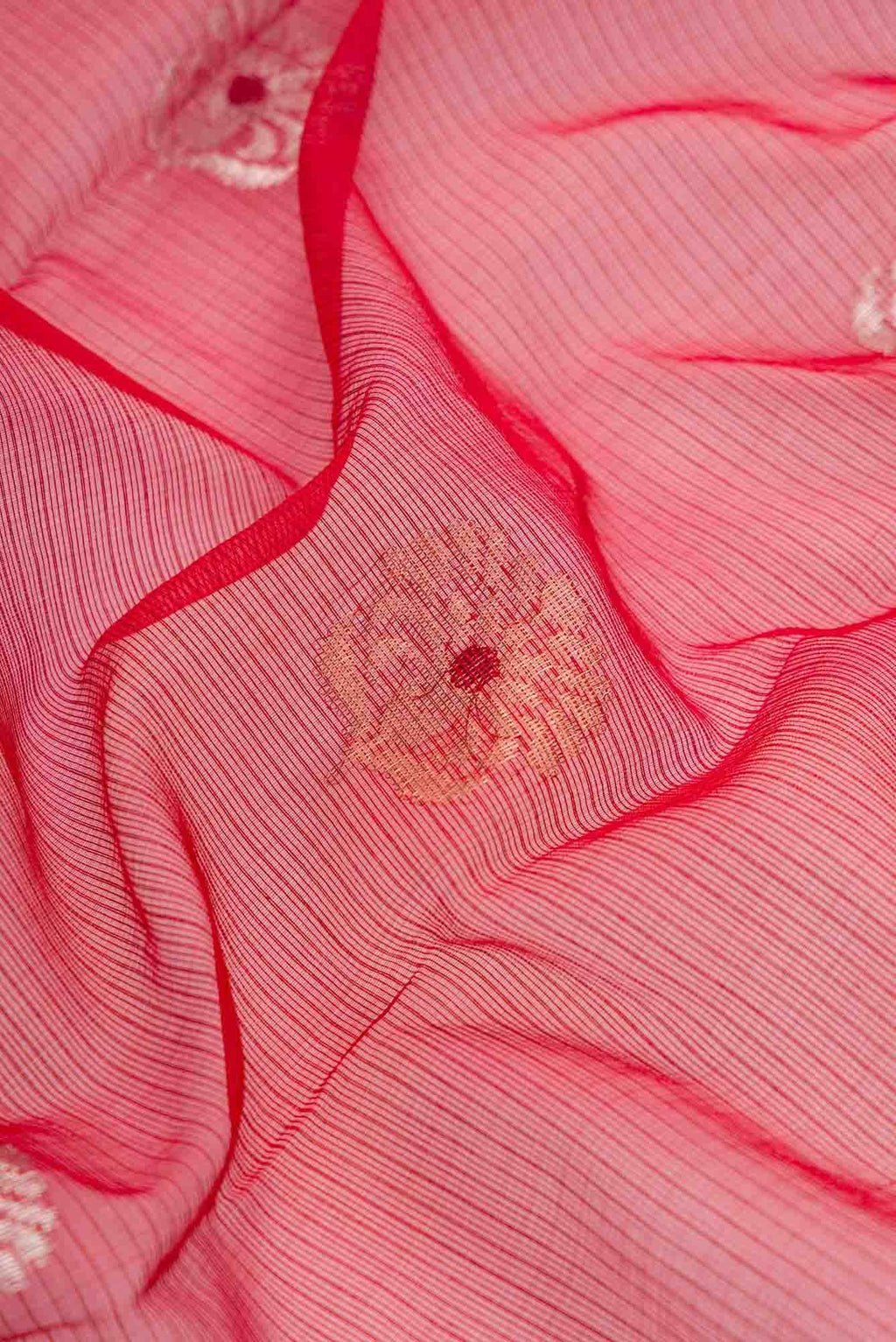 Red Dual Tone Kota Silk Saree