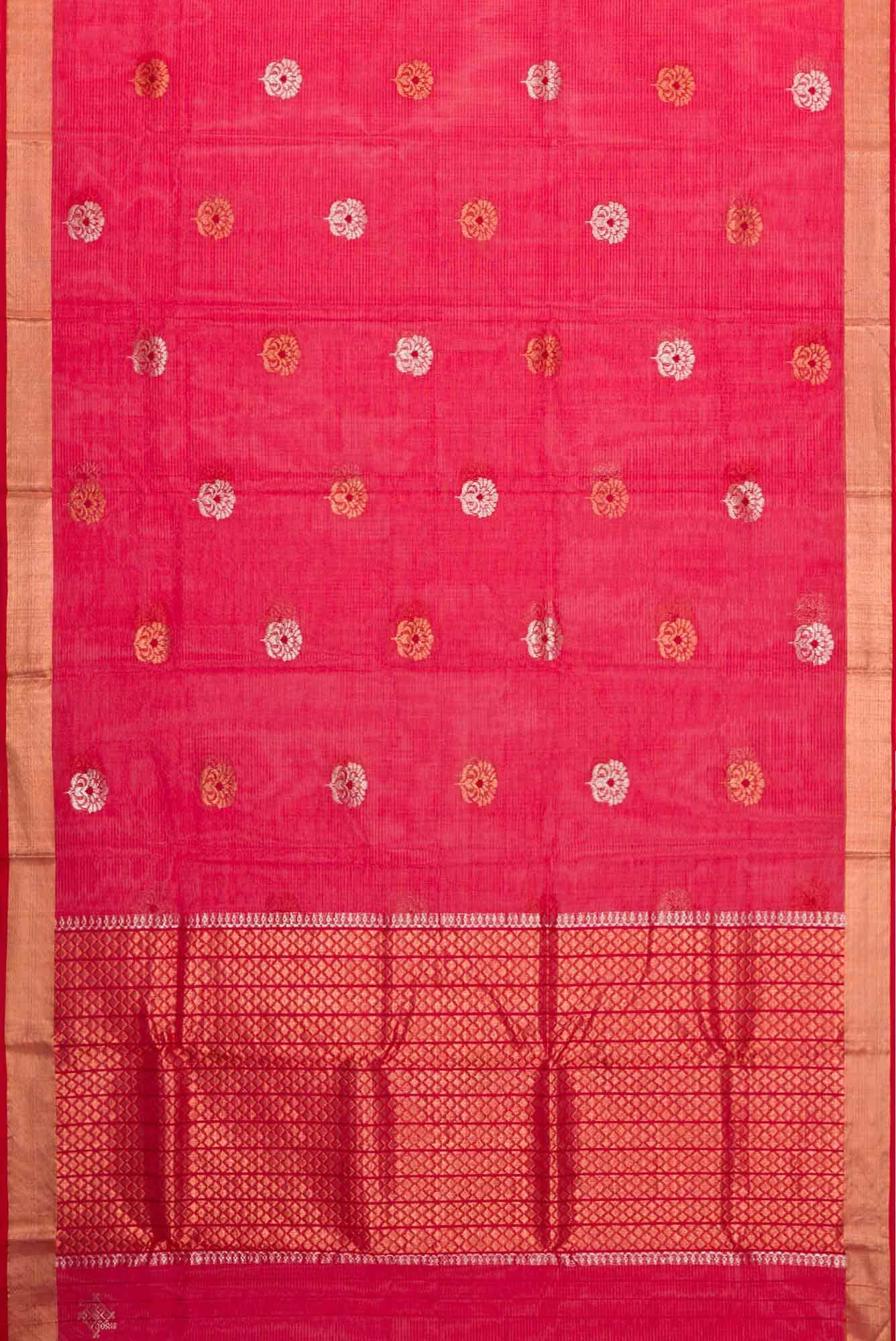 Red Dual Tone Kota Silk Saree