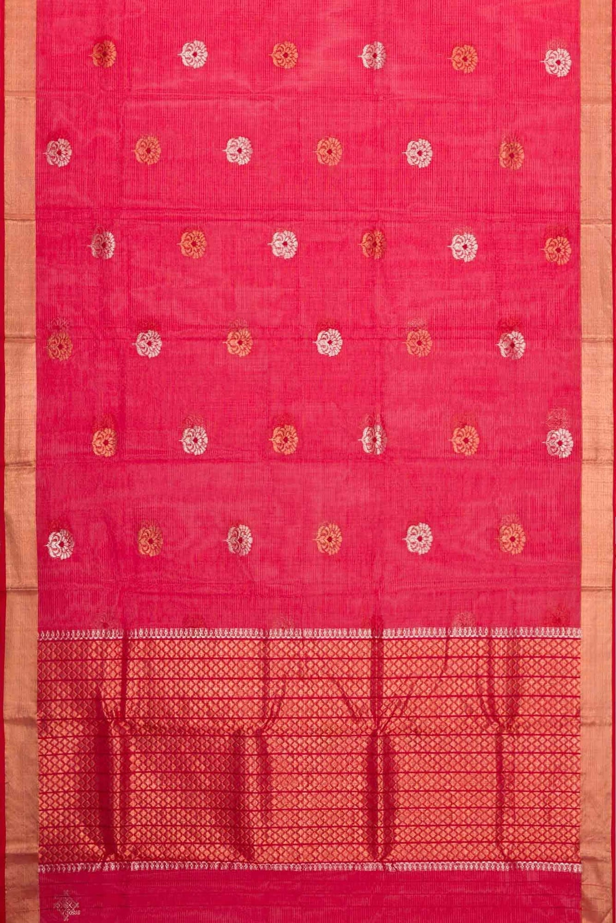 Red Dual Tone Kota Silk Saree