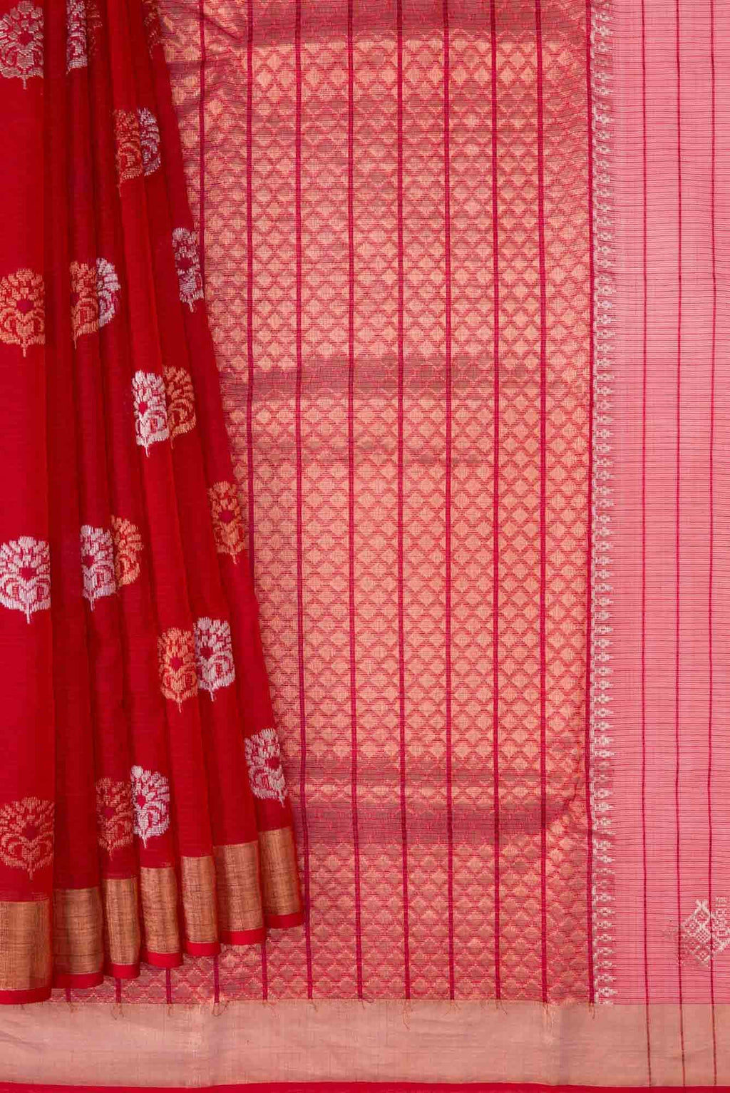 Red Dual Tone Kota Silk Saree