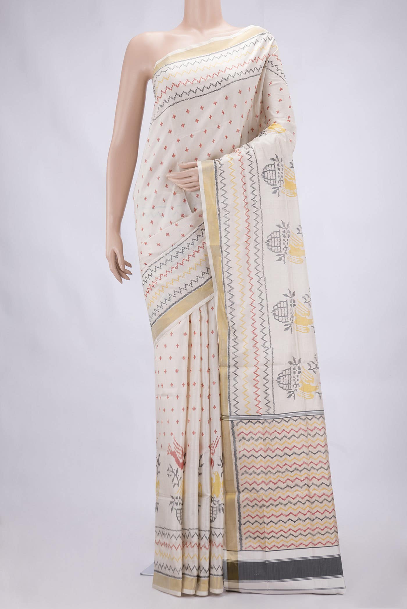 Rose Gold Rajkot Patola Silk Saree
