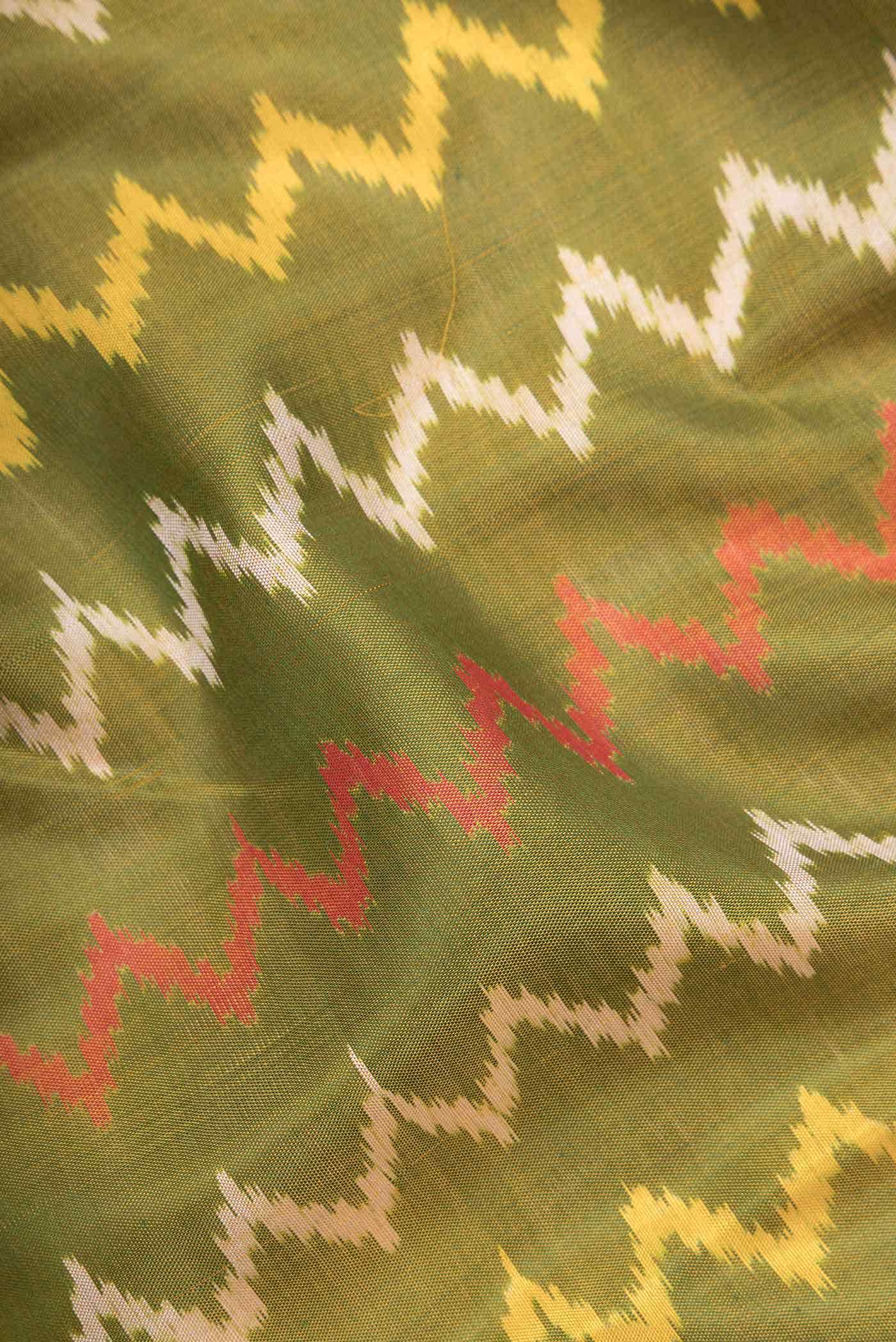 Mehandi Green Rajkot Patola Silk Saree
