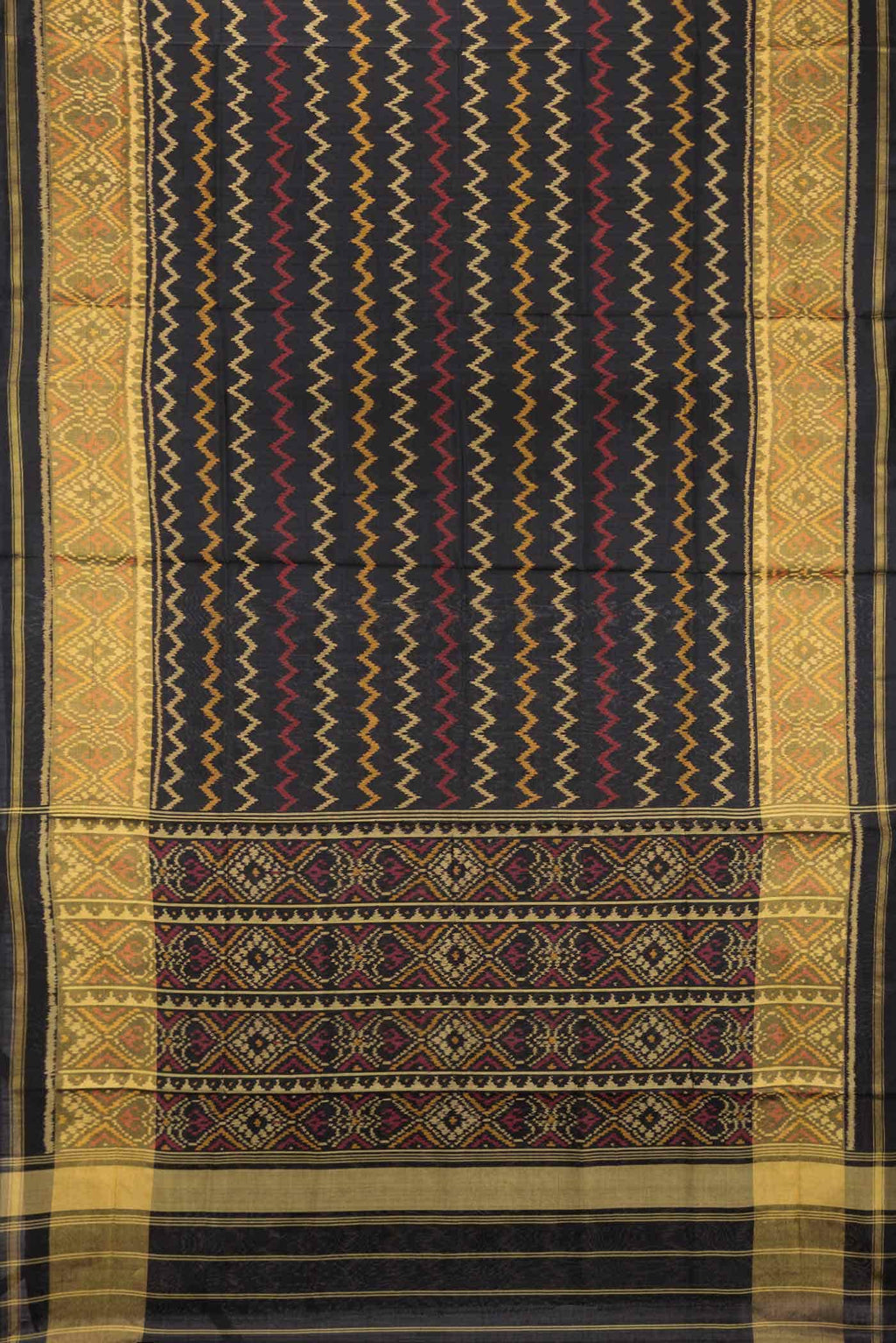 Black Rajkot Patola Silk Saree