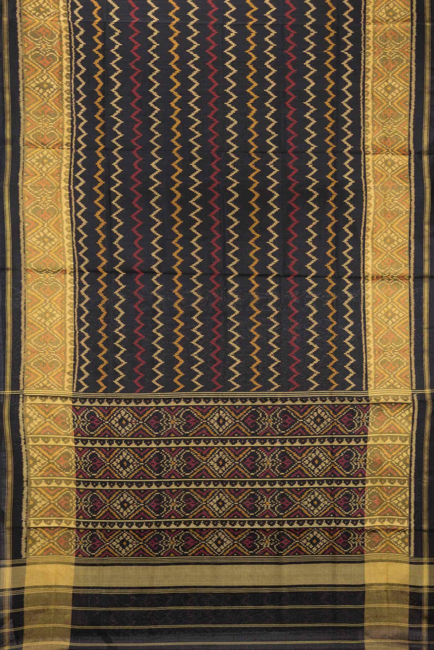 Black Rajkot Patola Silk Saree