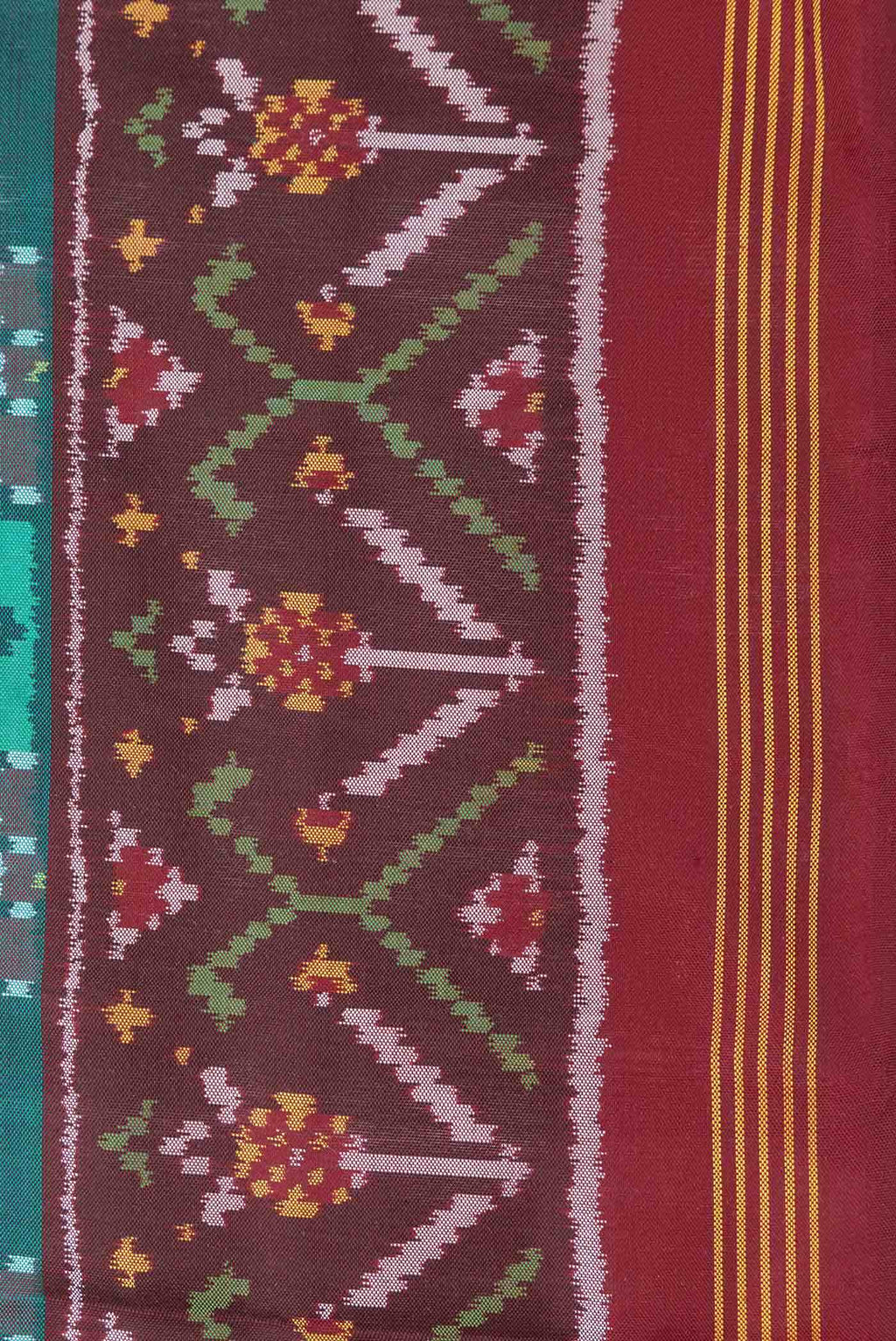 Green Dual Tone Rajkot Patola Silk Saree