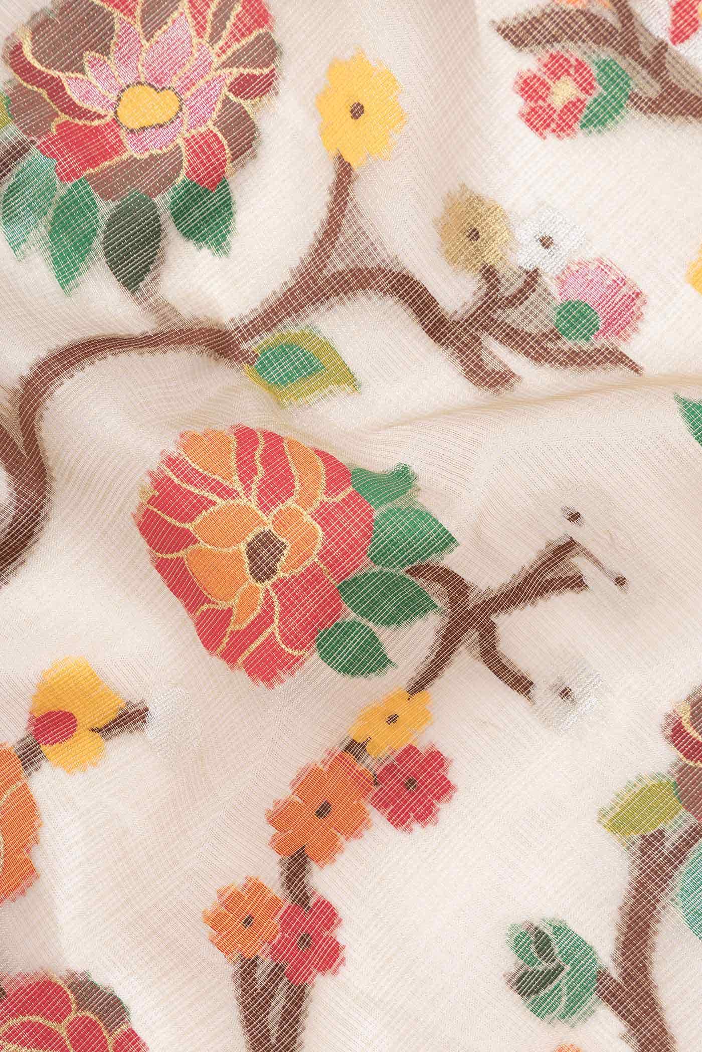 Beige Dual Tone Kota Silk Saree