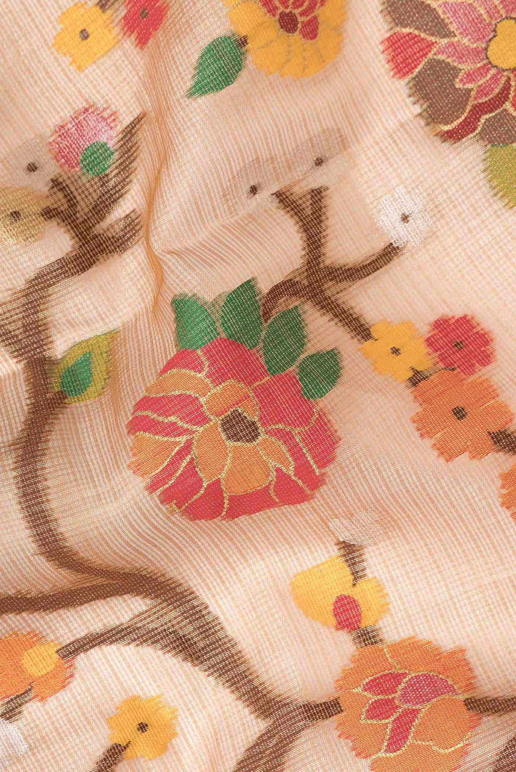 Gold Dual Tone Kota Silk Saree