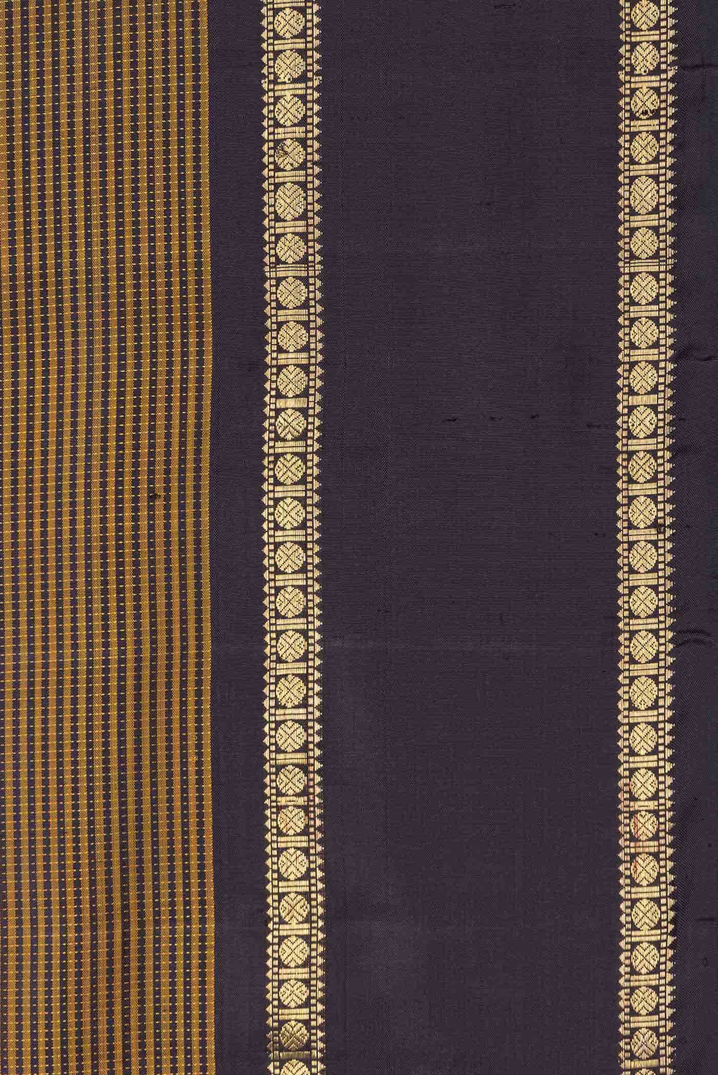 Pure Silk Pure Zari Mustard Dual Tone Kanchipuram Saree