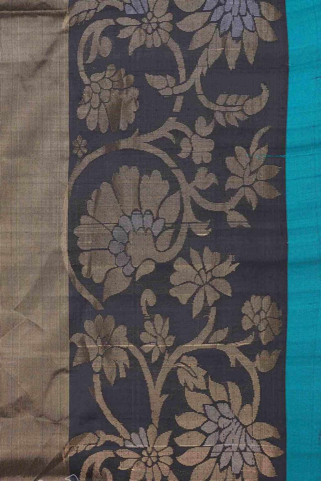 Black Dual Tone Soft Silk Saree
