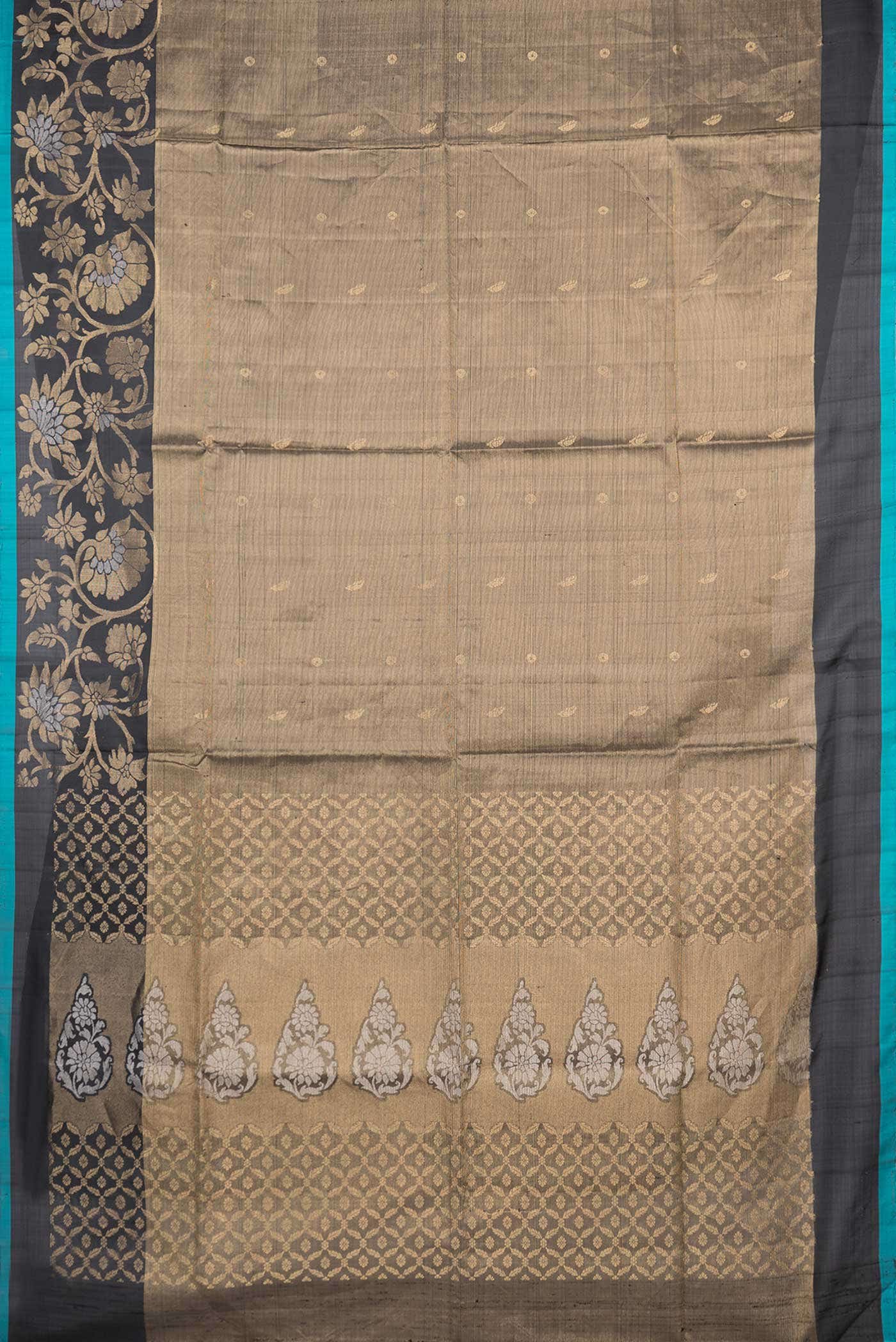Black Dual Tone Soft Silk Saree