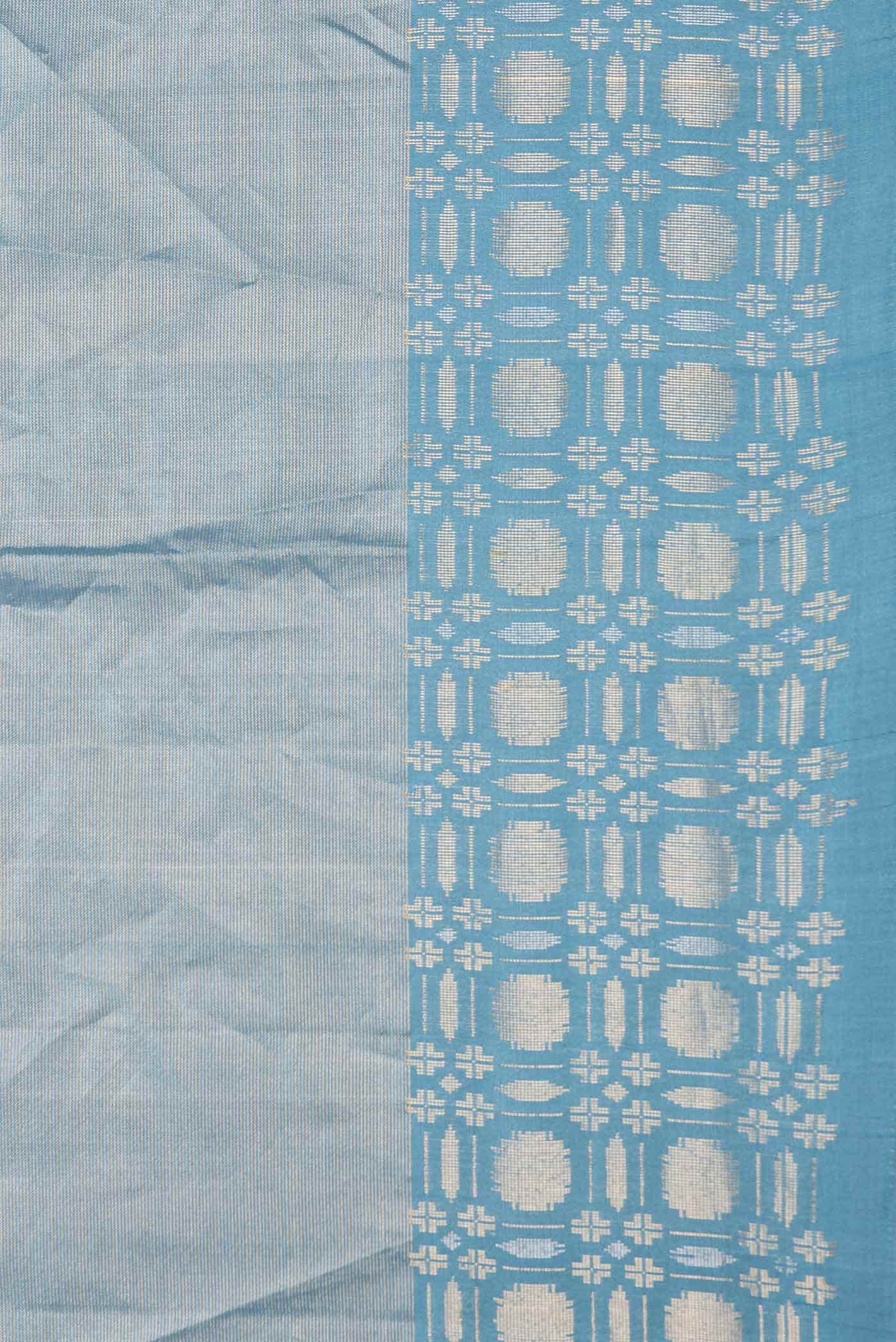 Sky Blue Dual Tone Soft Silk Saree
