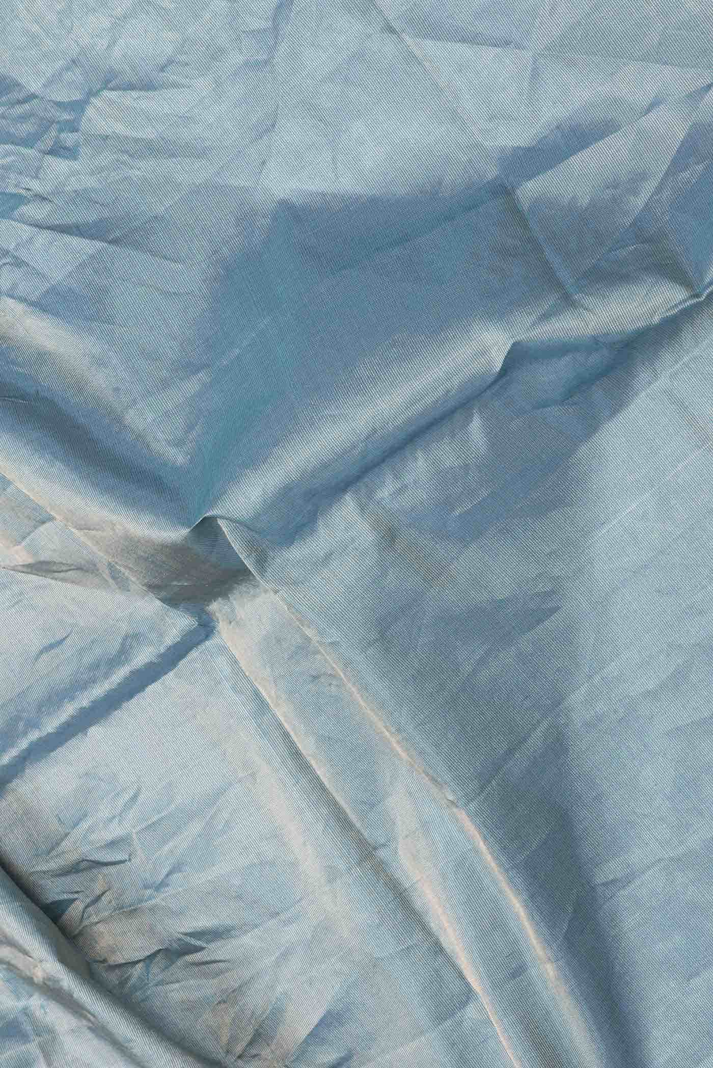 Sky Blue Dual Tone Soft Silk Saree