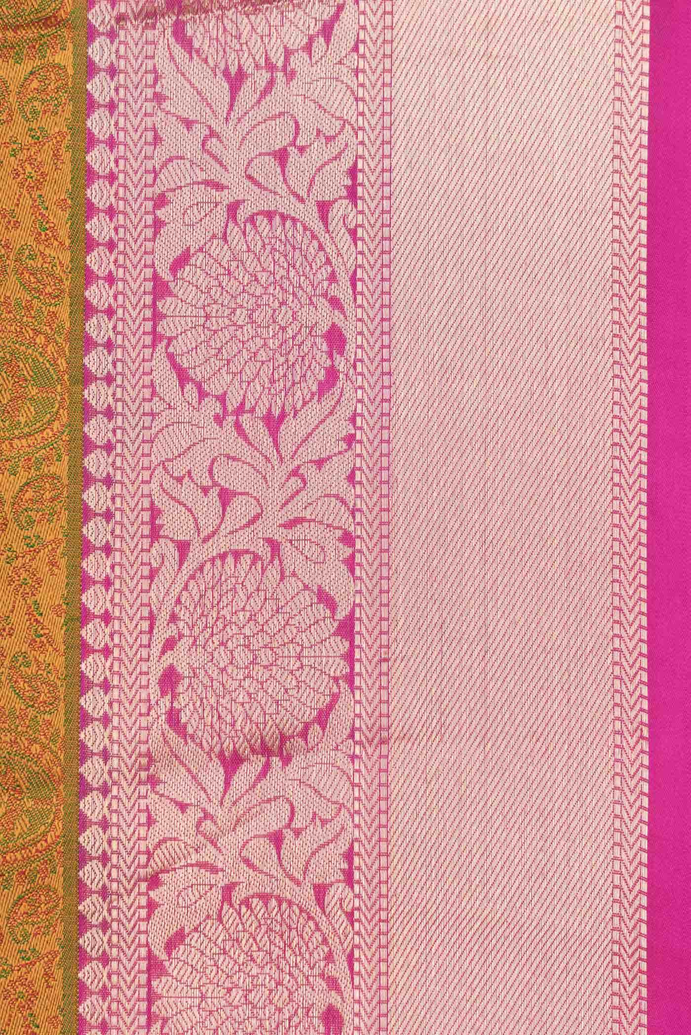 Mustard Kanchipuram Silk Saree