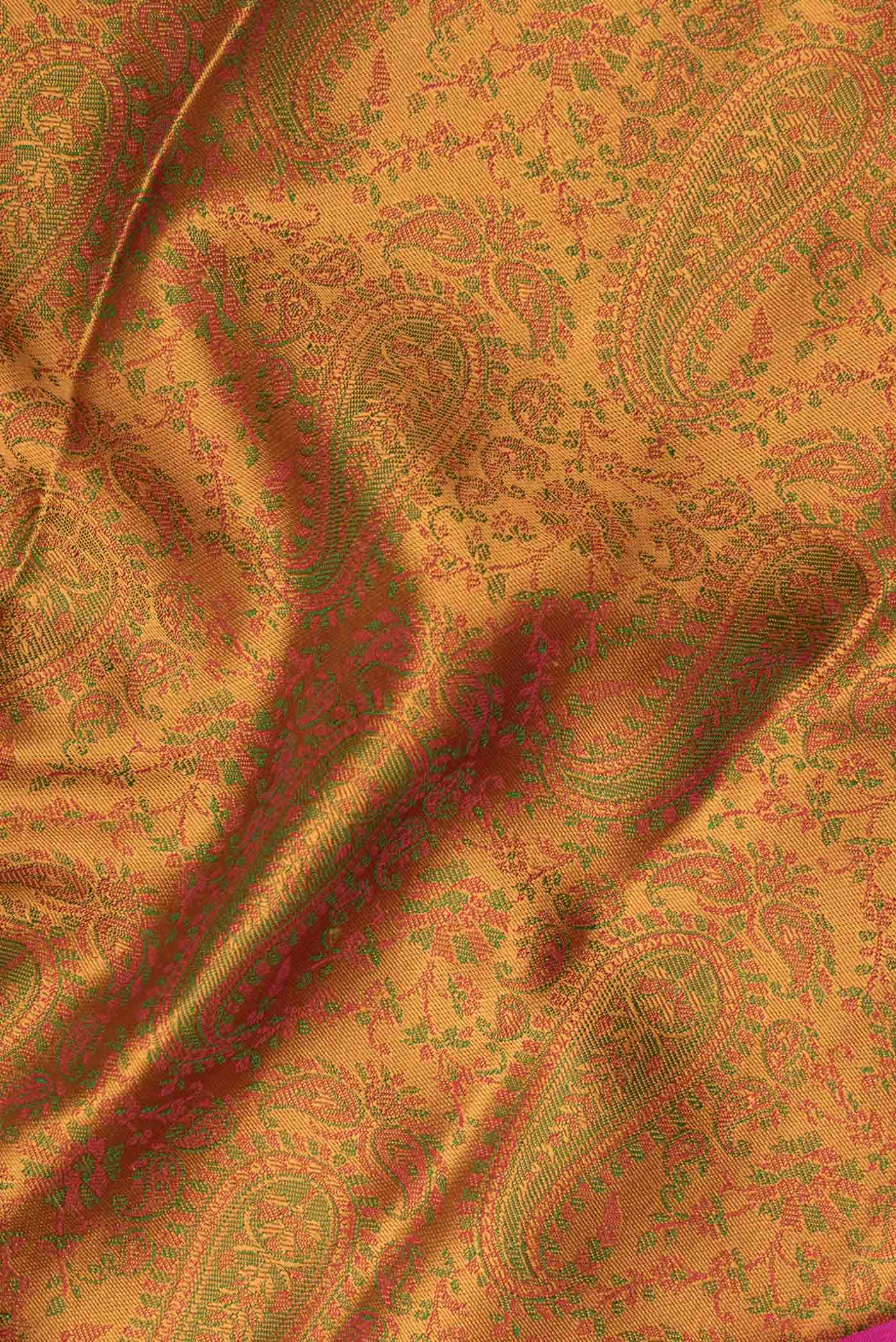 Mustard Kanchipuram Silk Saree
